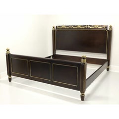 HICKORY CHAIR English Regency King Size Bed in Espresso Brown & Gold
