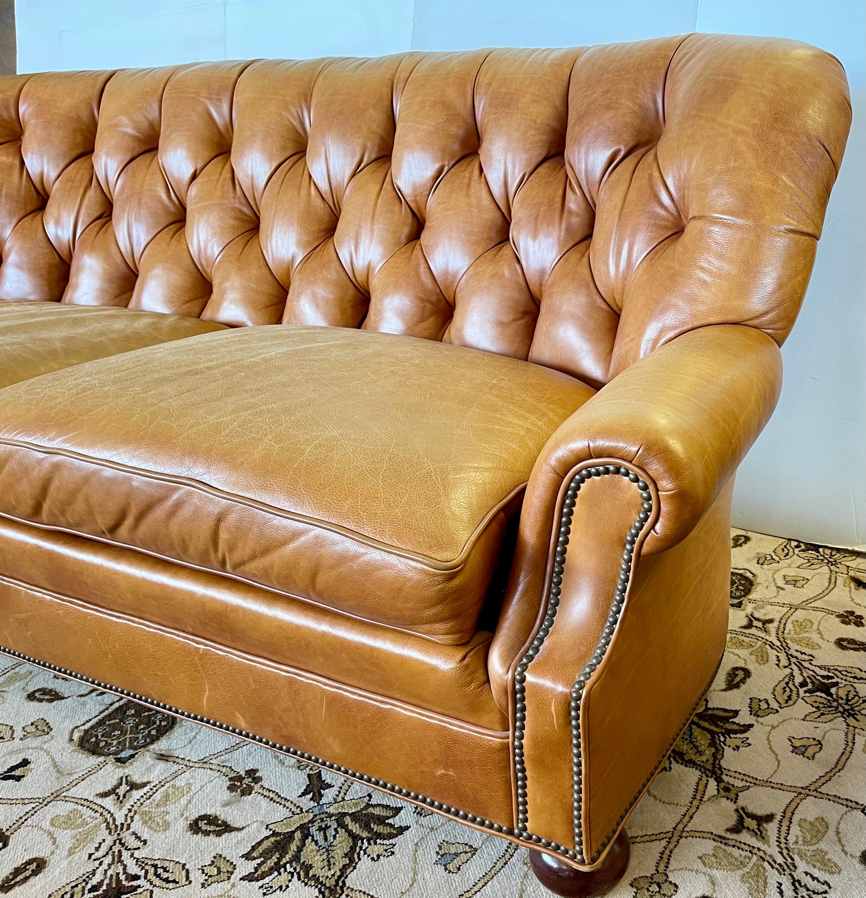 hickory chair leather sofa