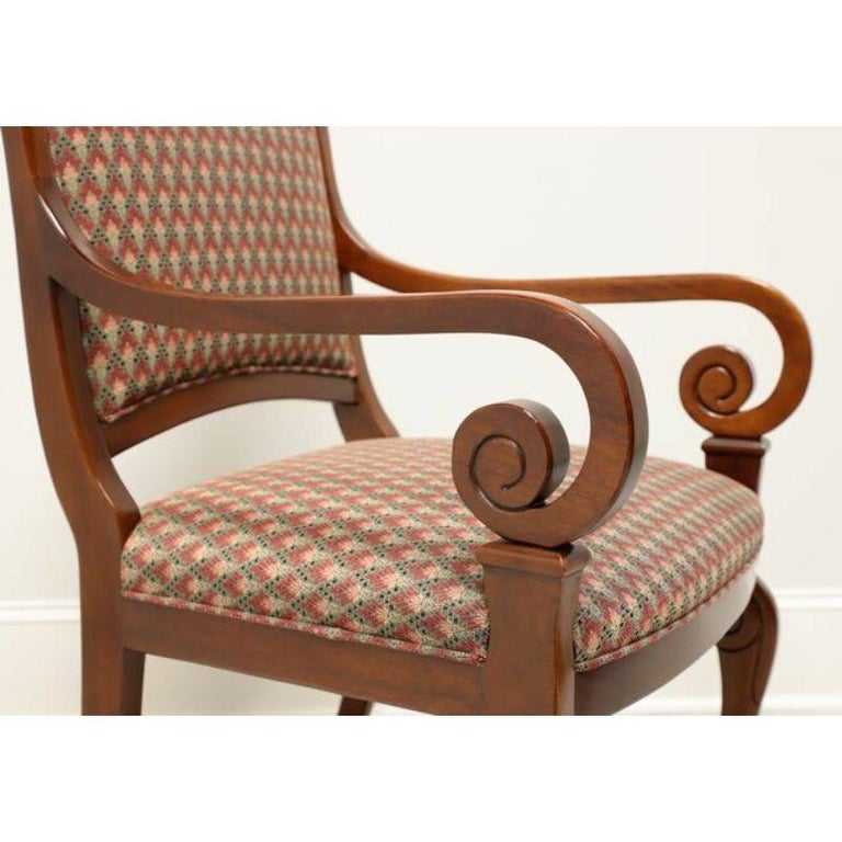 Fabric HICKORY CHAIR Mahogany French Charles X Occasional Chair For Sale