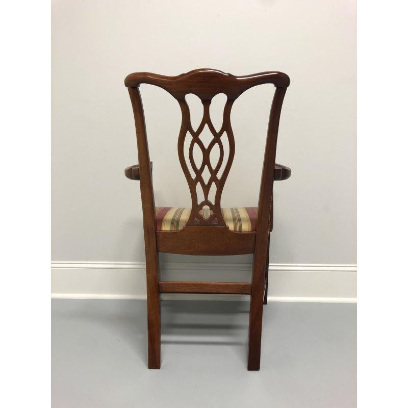 20th Century HICKORY CHAIR Solid Mahogany Chippendale Dining Armchair