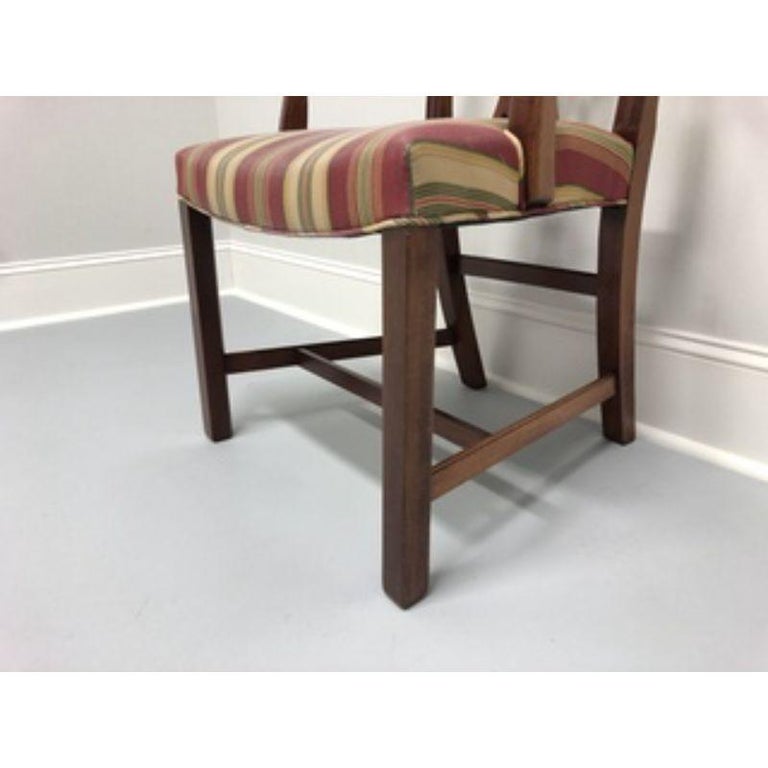 HICKORY CHAIR Solid Mahogany Chippendale Dining Armchair For Sale 3