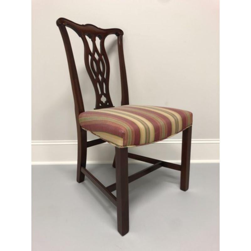 American HICKORY CHAIR Solid Mahogany Chippendale Straight Leg Dining Side Chair