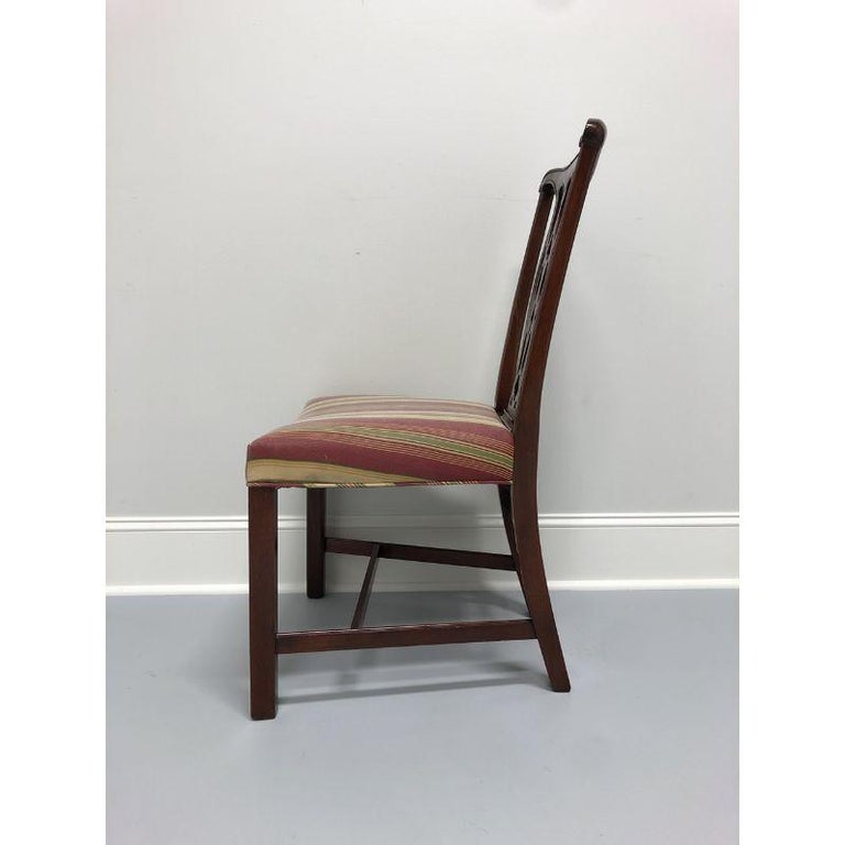 HICKORY CHAIR Solid Mahogany Chippendale Straight Leg Dining Side Chair For Sale 1
