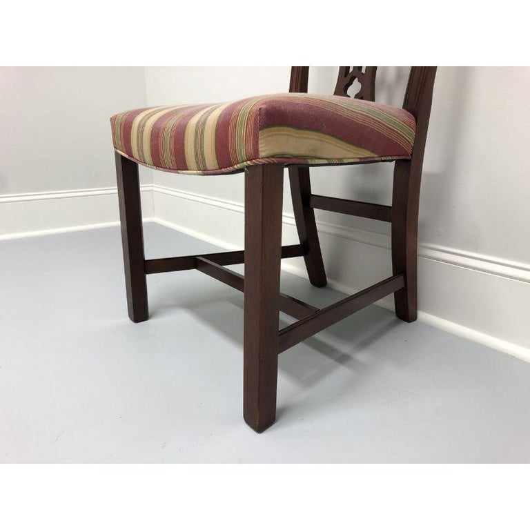 HICKORY CHAIR Solid Mahogany Chippendale Straight Leg Dining Side Chair For Sale 4