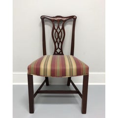 HICKORY CHAIR Solid Mahogany Chippendale Straight Leg Dining Side Chair