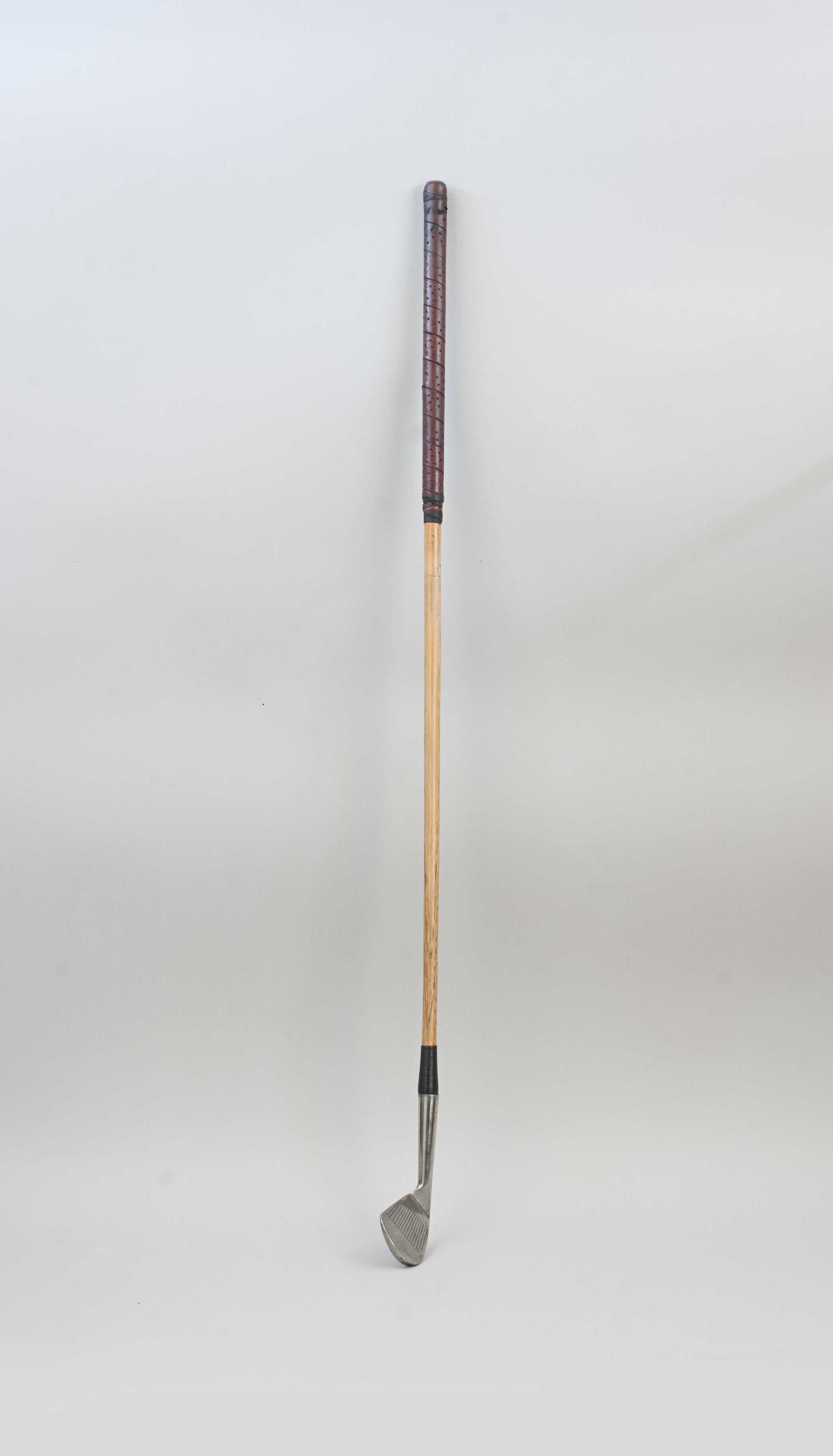 English Vintage, Hickory Golf Club, Deep Face Mashie by Gamage For Sale