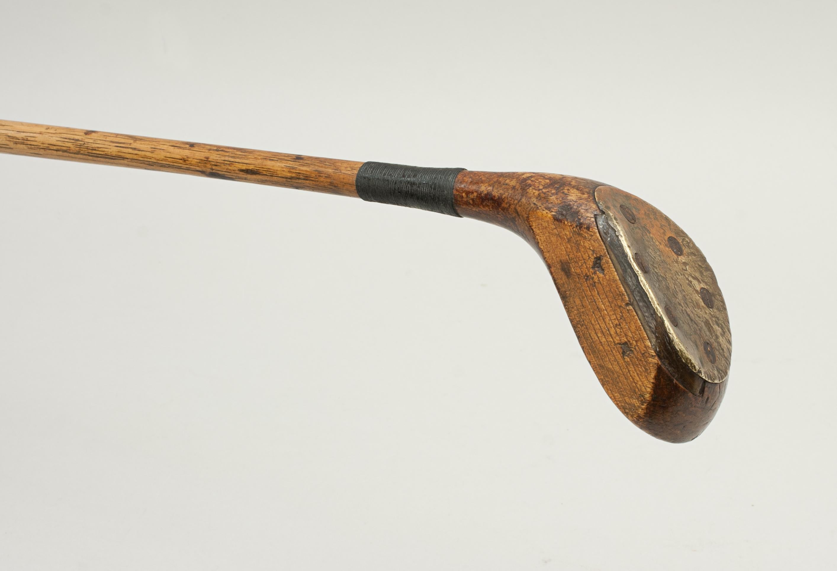 Early 20th Century Vintage Hickory Golf Club, George Duncan Autograph Brassie by Gibson