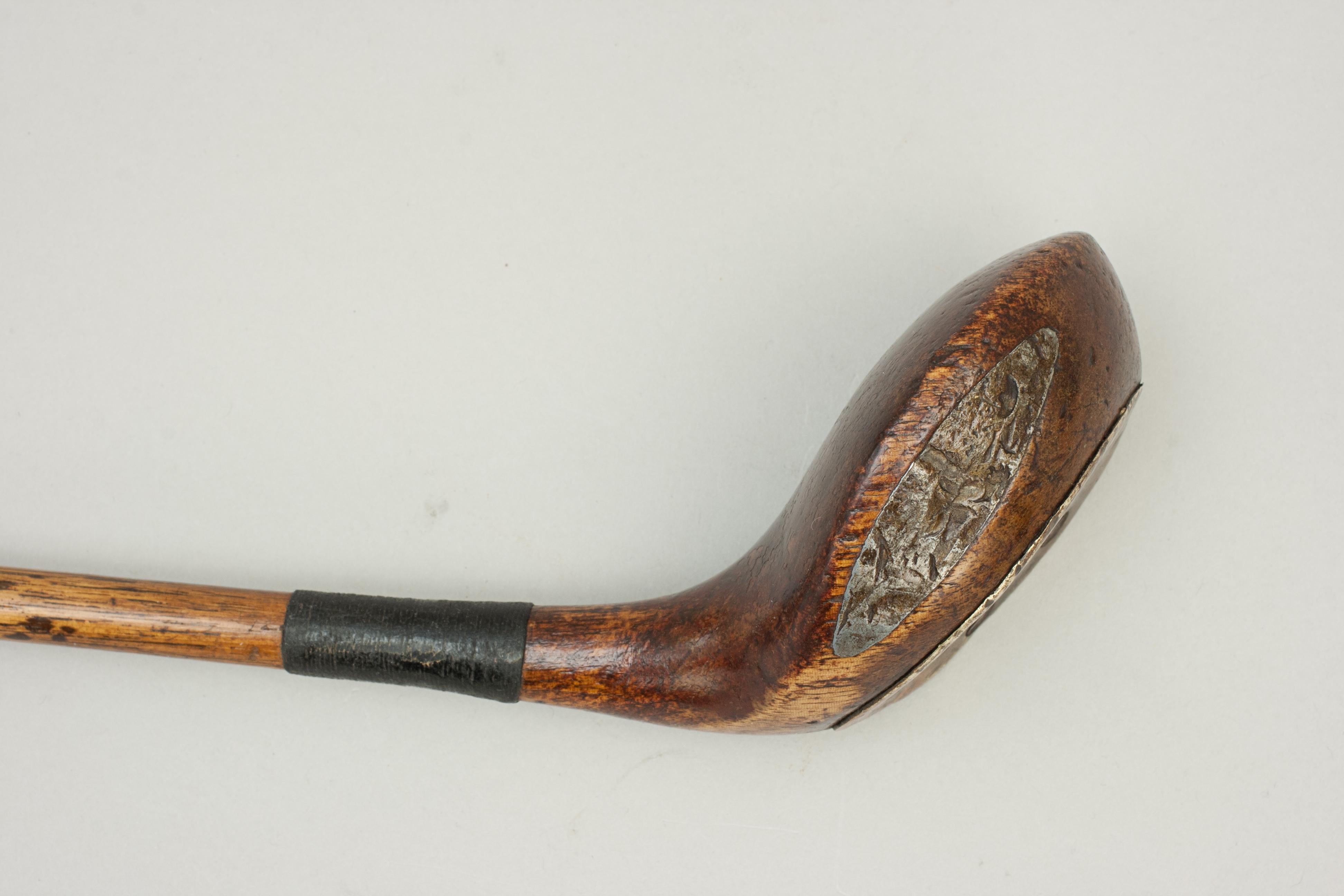 Vintage Hickory Golf Club, George Duncan Autograph Brassie by Gibson 1