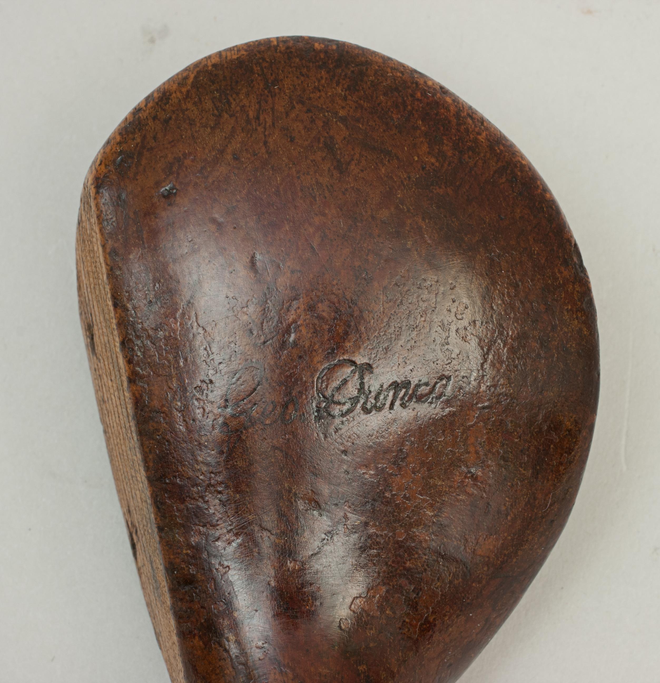 Vintage Hickory Golf Club, George Duncan Autograph Brassie by Gibson 2