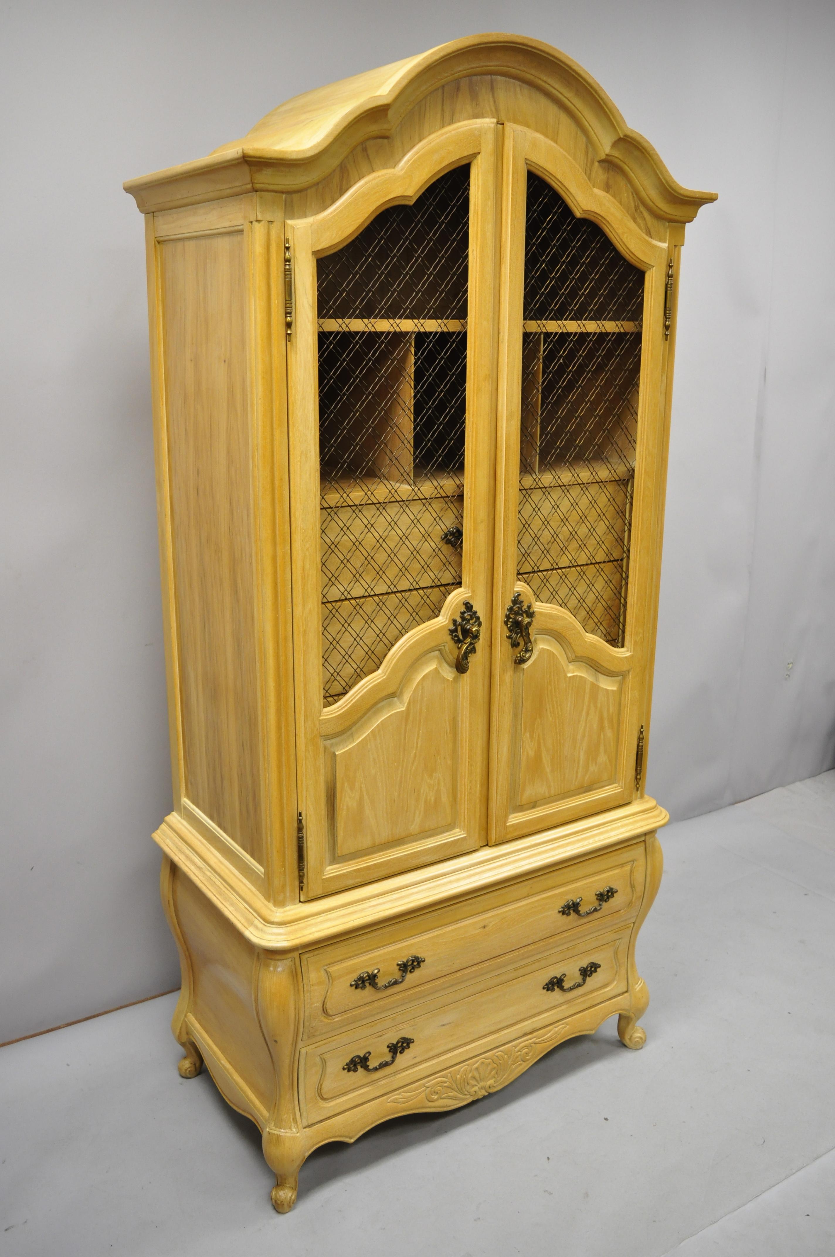 Vintage Hickory Mfg. French Country Provincial Armoire Wardrobe Dresser Cabinet 2