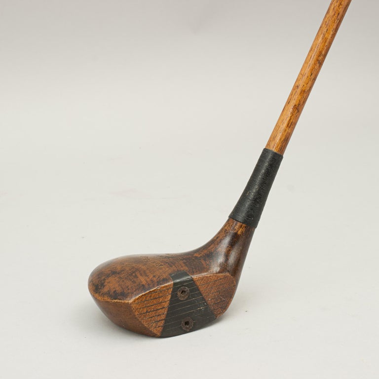 Vintage Hickory Shafted Brassie Golf Club by T. Simpson of Southport at