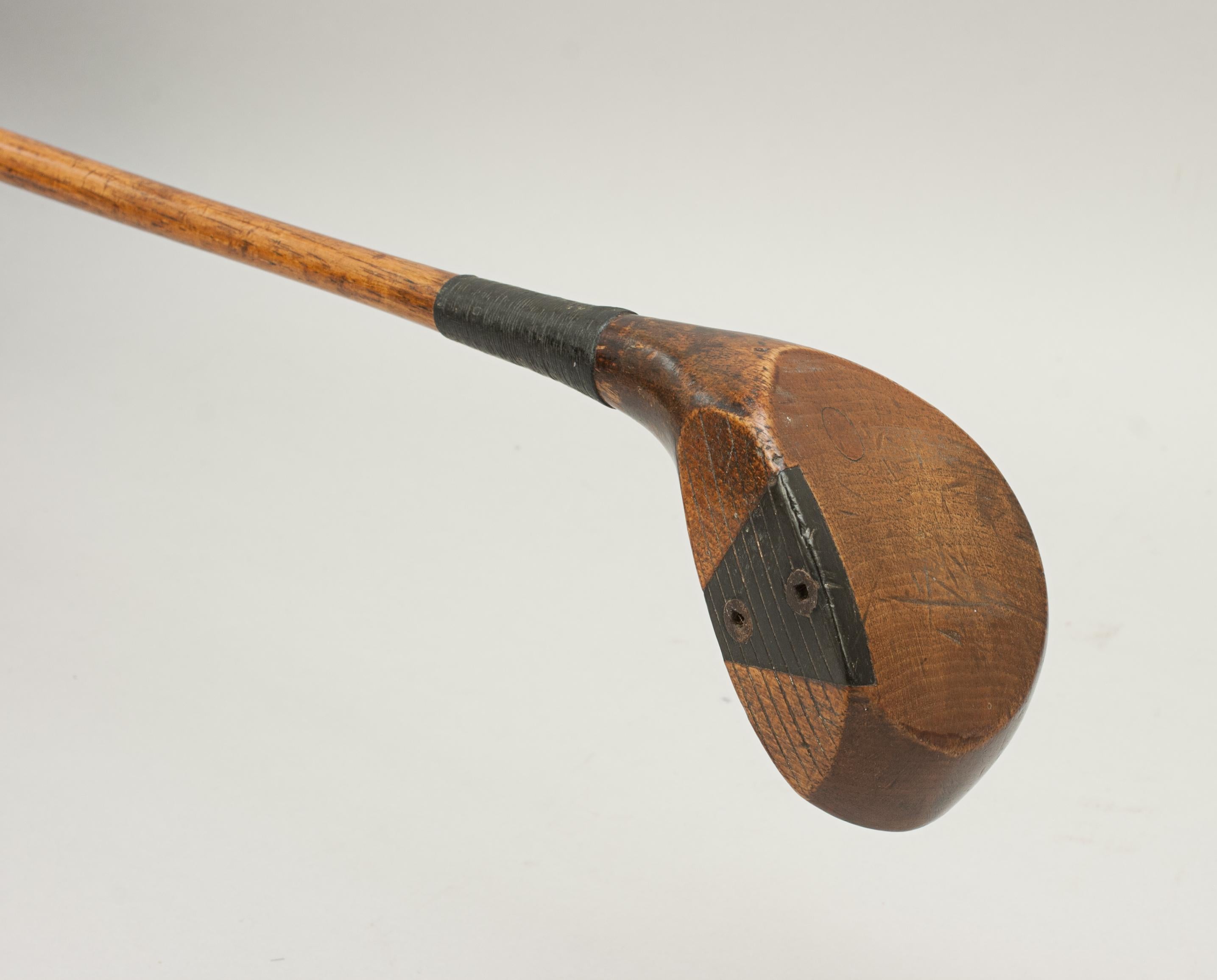 Vintage Hickory Shafted Brassie Golf Club by T. Simpson of Southport 7
