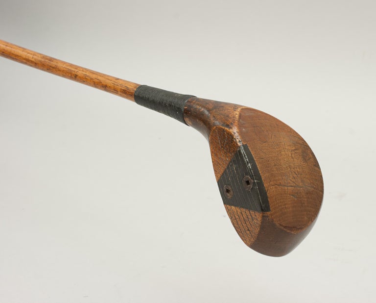 Vintage Hickory Shafted Brassie Golf Club by T. Simpson of Southport at