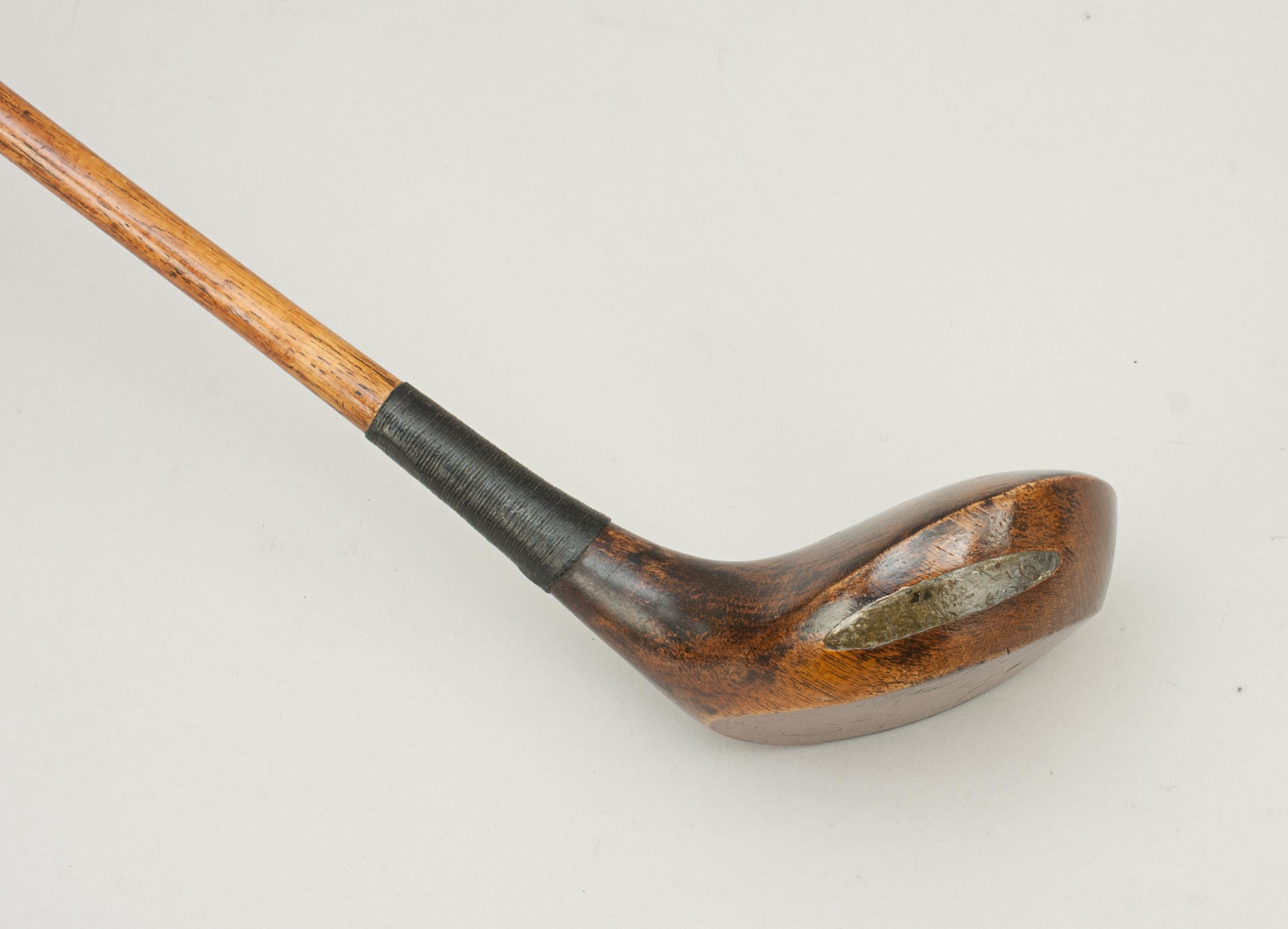 Vintage Hickory Shafted Brassie Golf Club by T. Simpson of Southport 8