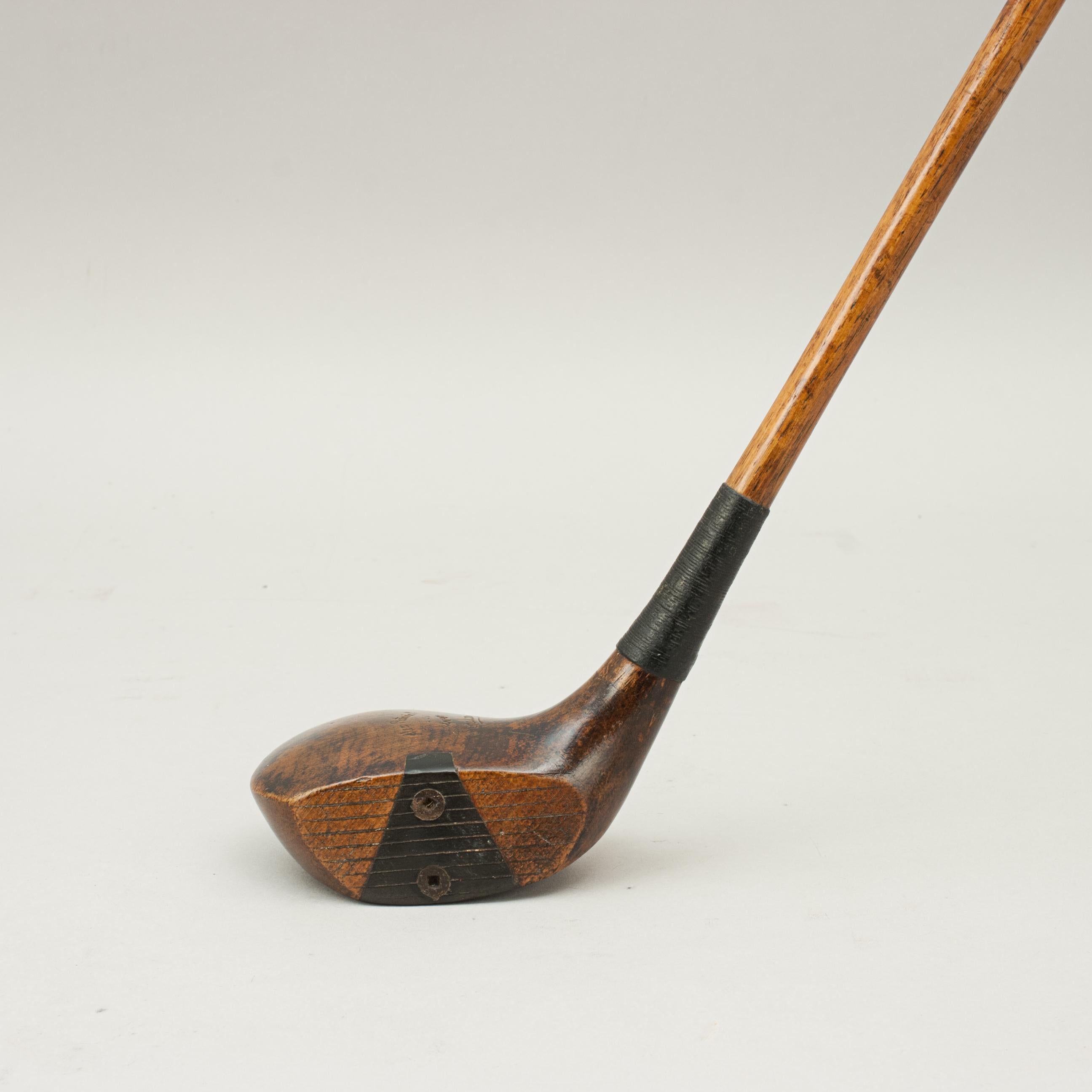 Vintage Hickory Shafted Brassie Golf Club by T. Simpson of Southport 10