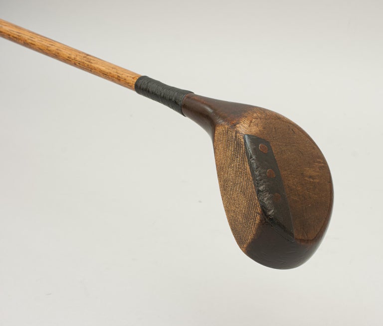 Vintage Hickory Shafted Brassie Golf Club by T. Simpson of Southport at