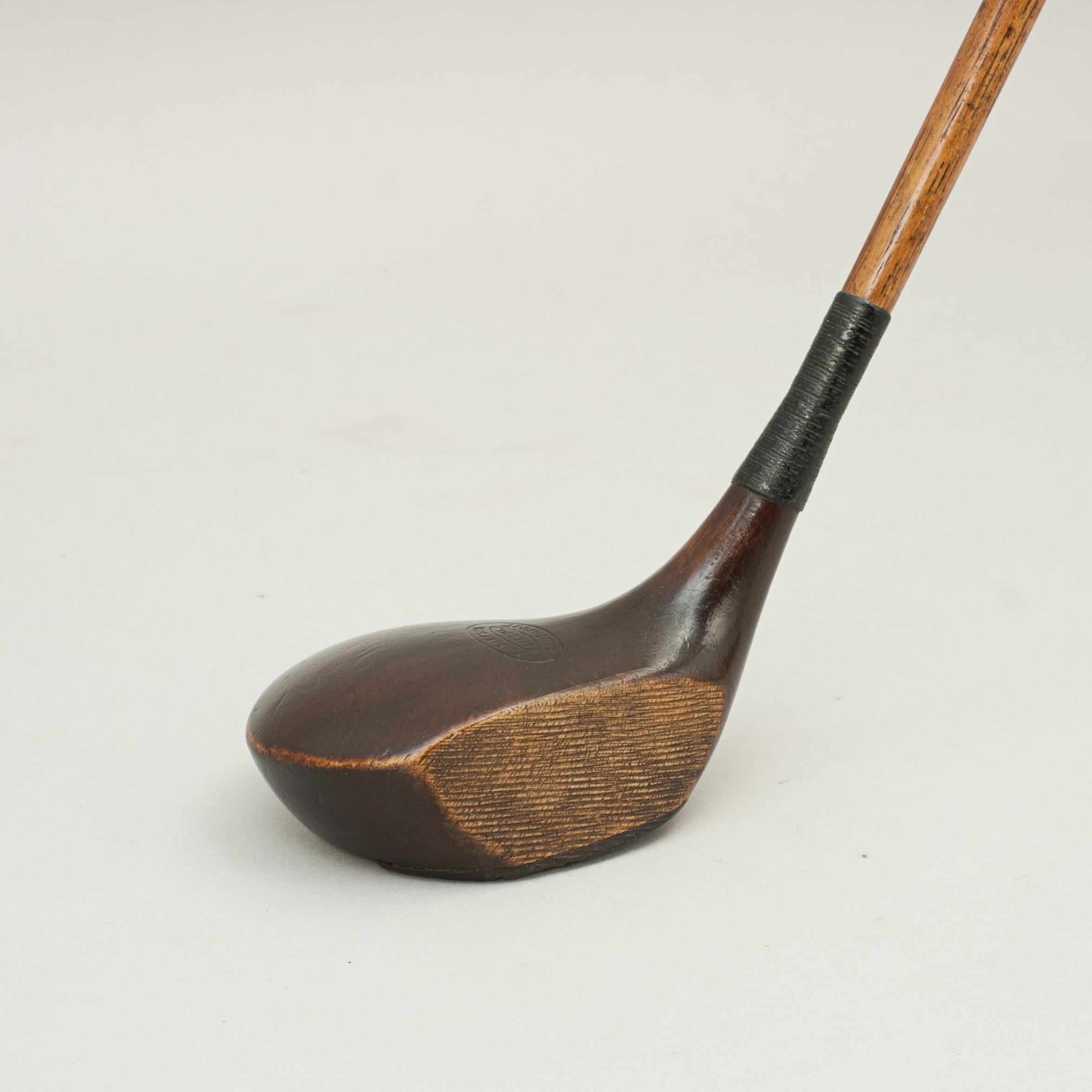 Vintage Hickory Shafted Brassie Golf Club by T. Simpson of Southport 1