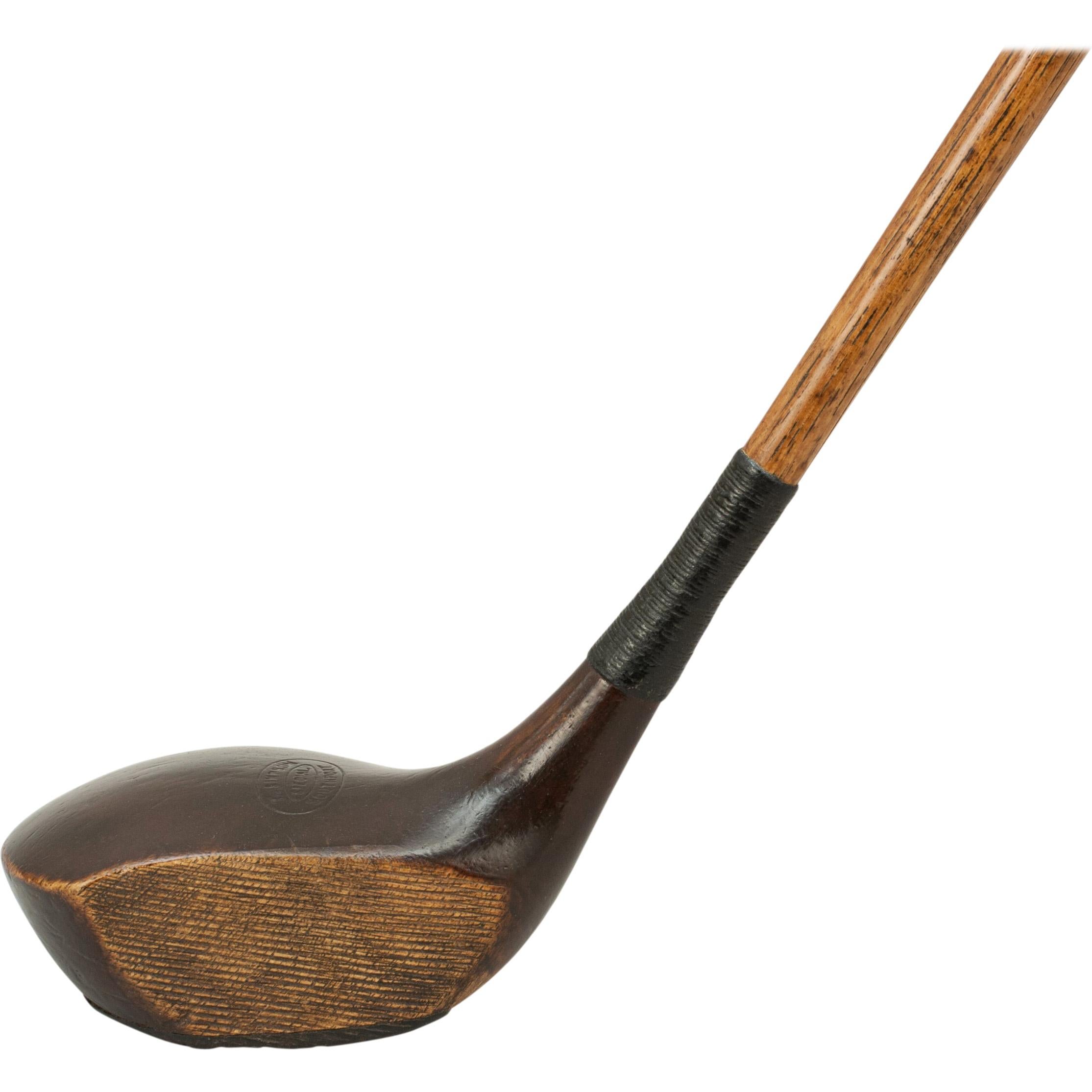 Vintage Hickory Shafted Brassie Golf Club by T. Simpson of Southport