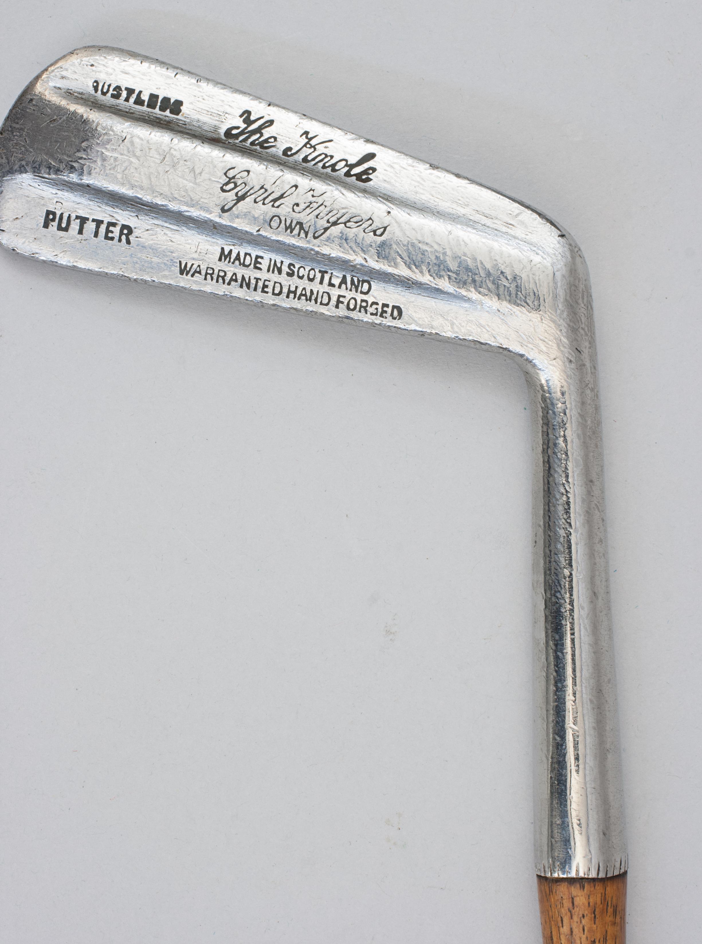 Early 20th Century Vintage Hickory Shafted Putter, the Knole For Sale