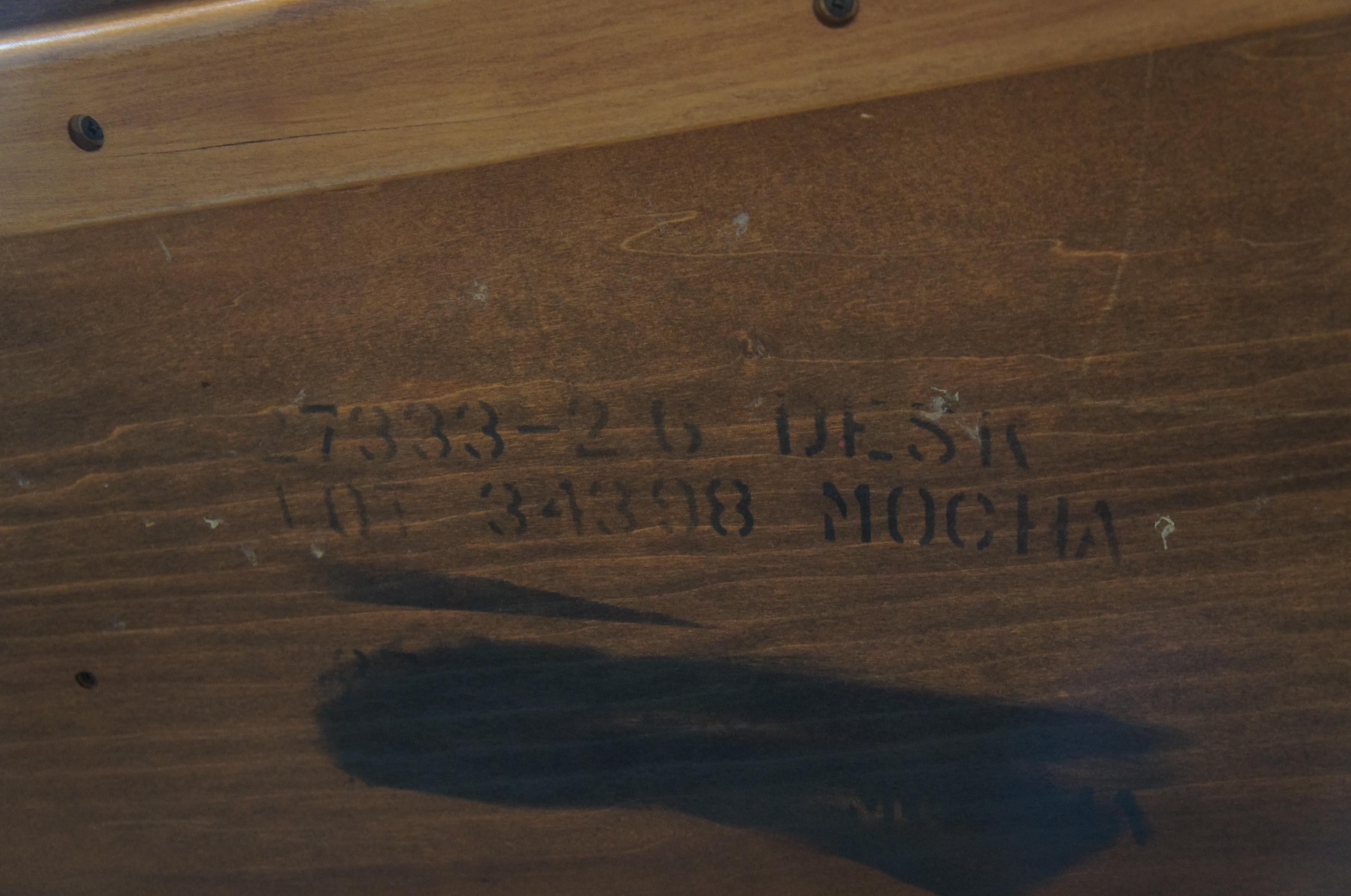 Vintage Hickory White Biedermeier Maple Ebonized Writing Desk Library Table 5