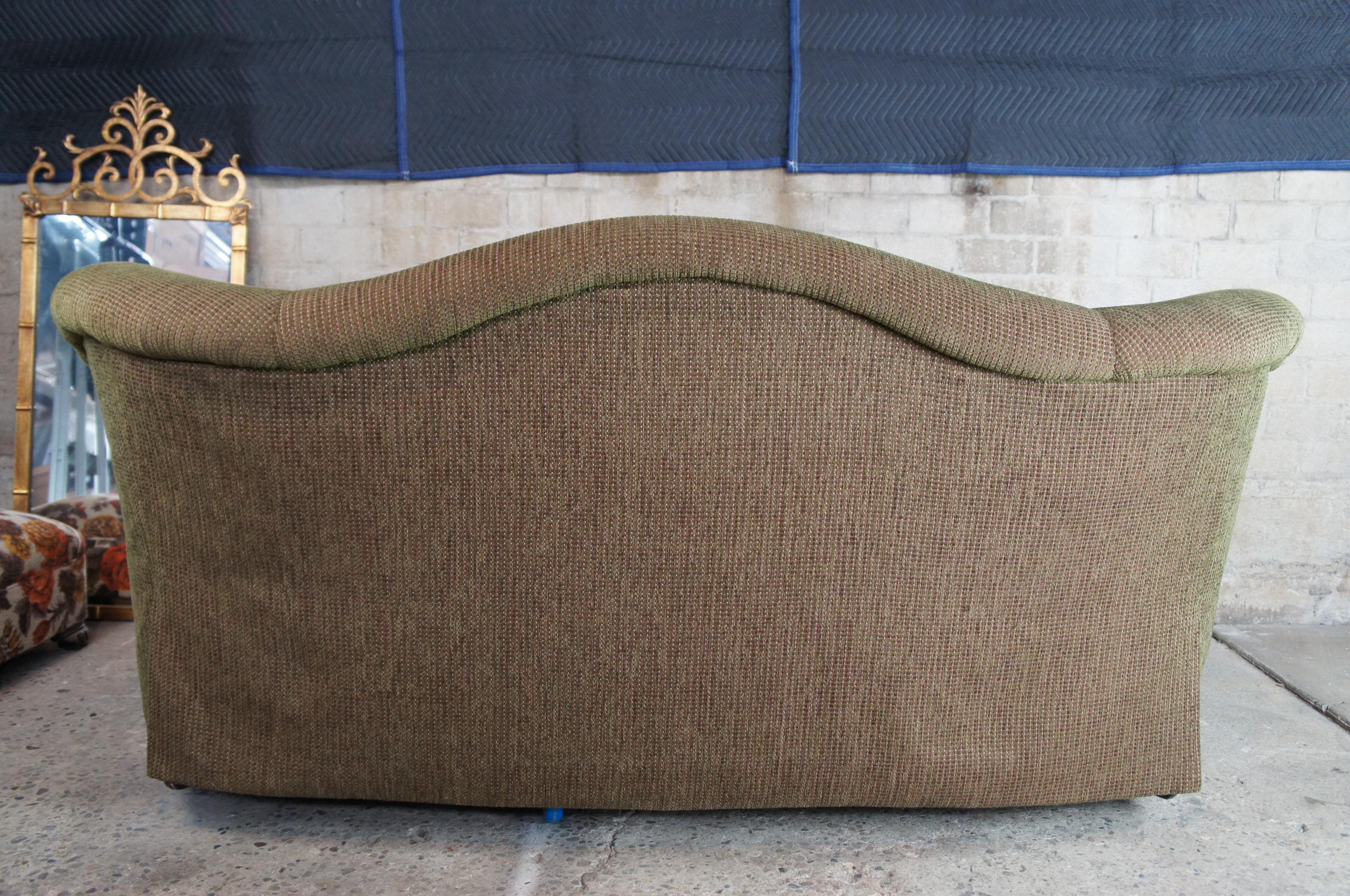 camel back sofa with rolled arms