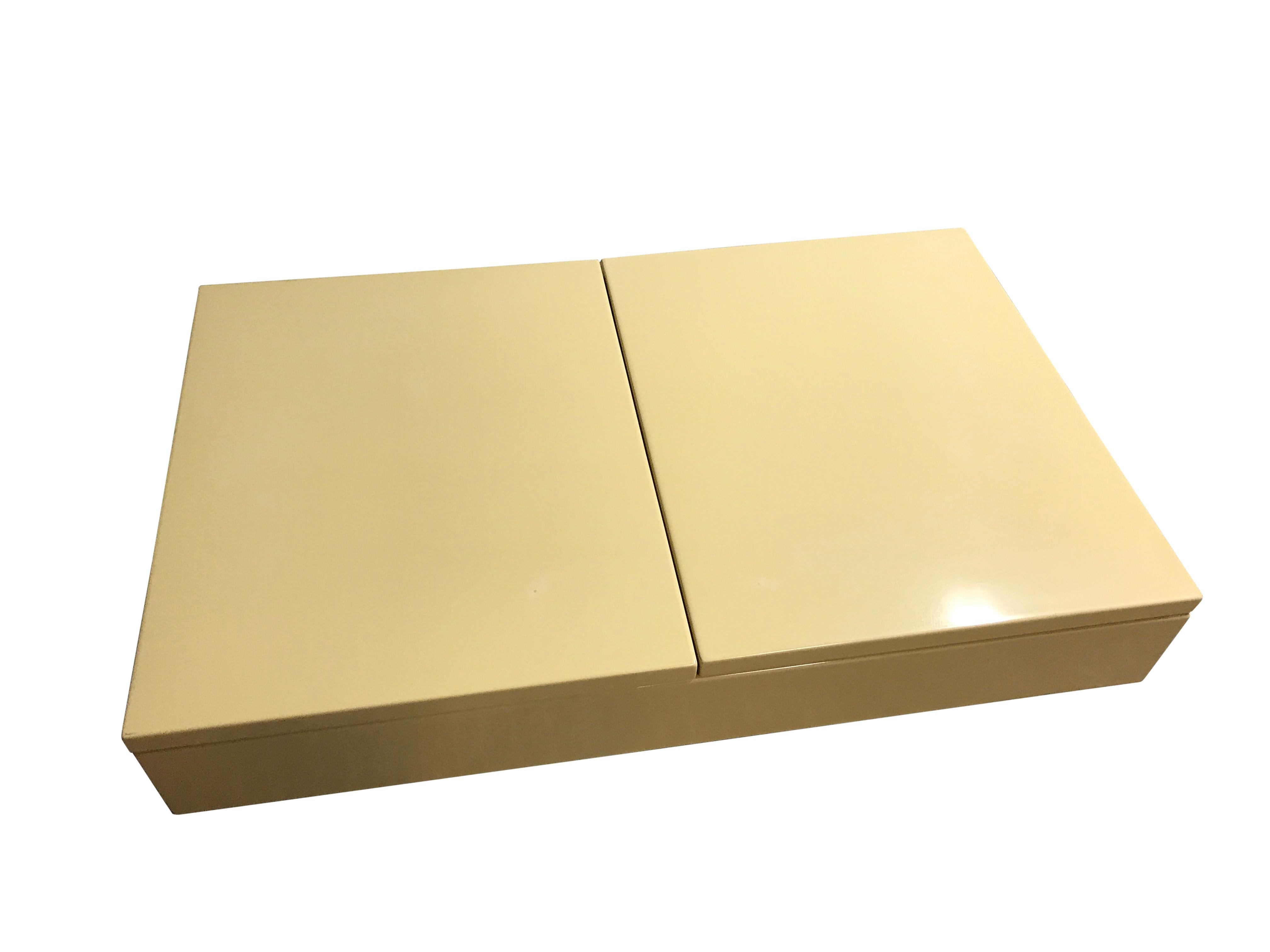 French Vintage Hidden Bar Coffee Table, 1970s