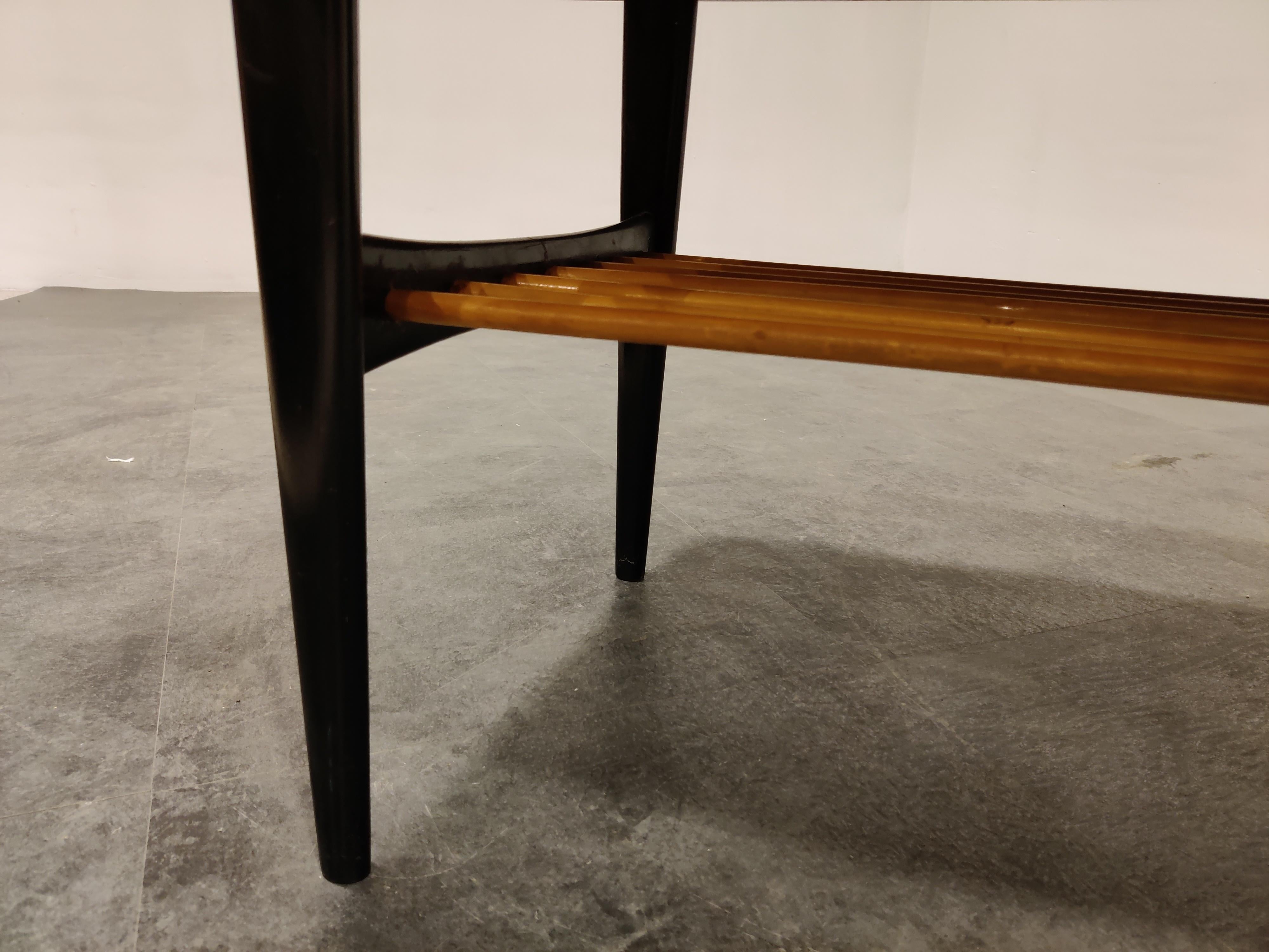 Belgian Vintage Hidden Bar Coffee Table by Alfred Hendrickx for Belfom, 1950s For Sale