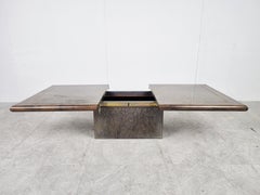 Vintage hidden bar coffee table by Eric Maville, 1970s