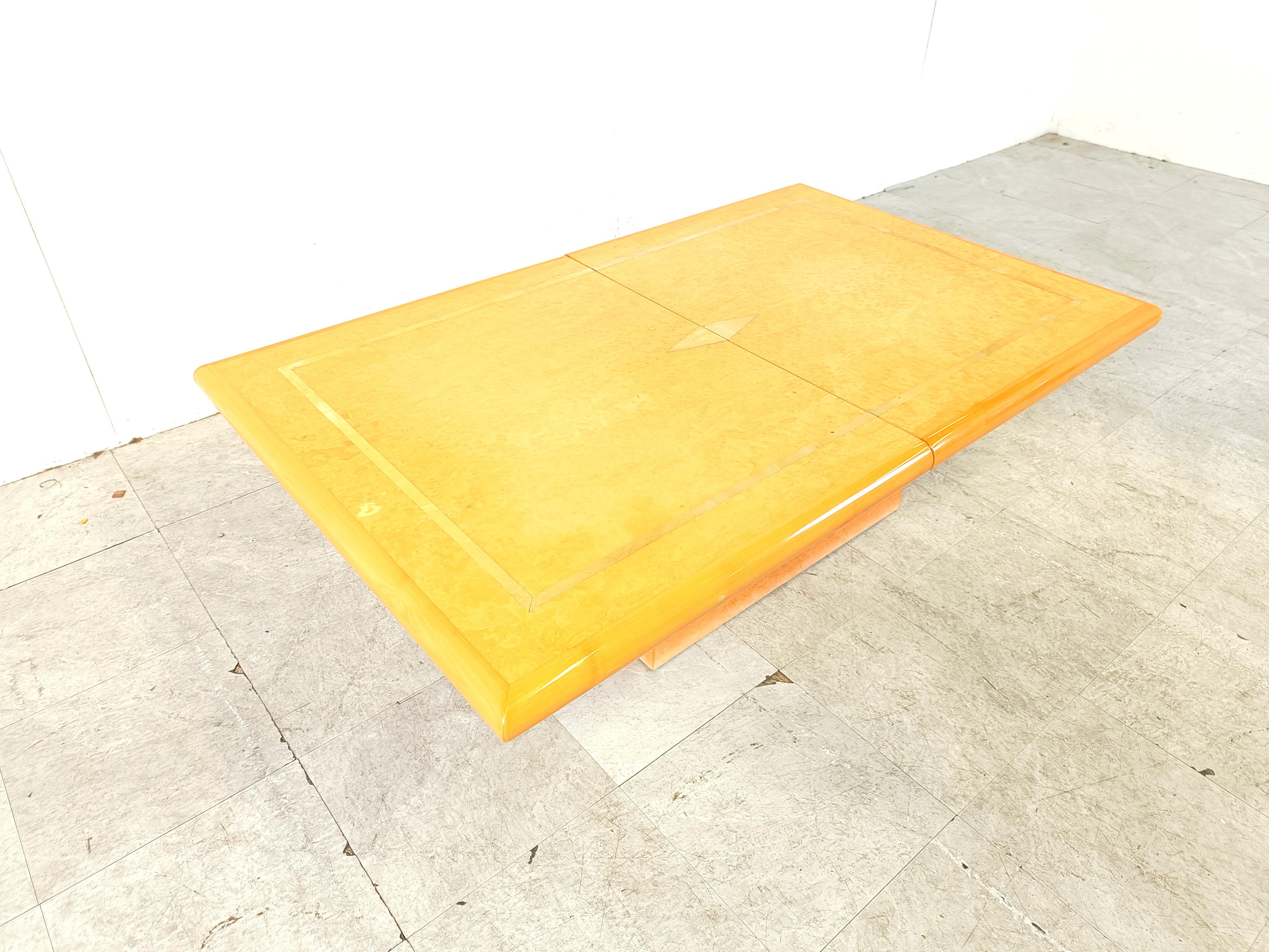 French Vintage hidden bar coffee table by Eric Maville, 1970s For Sale