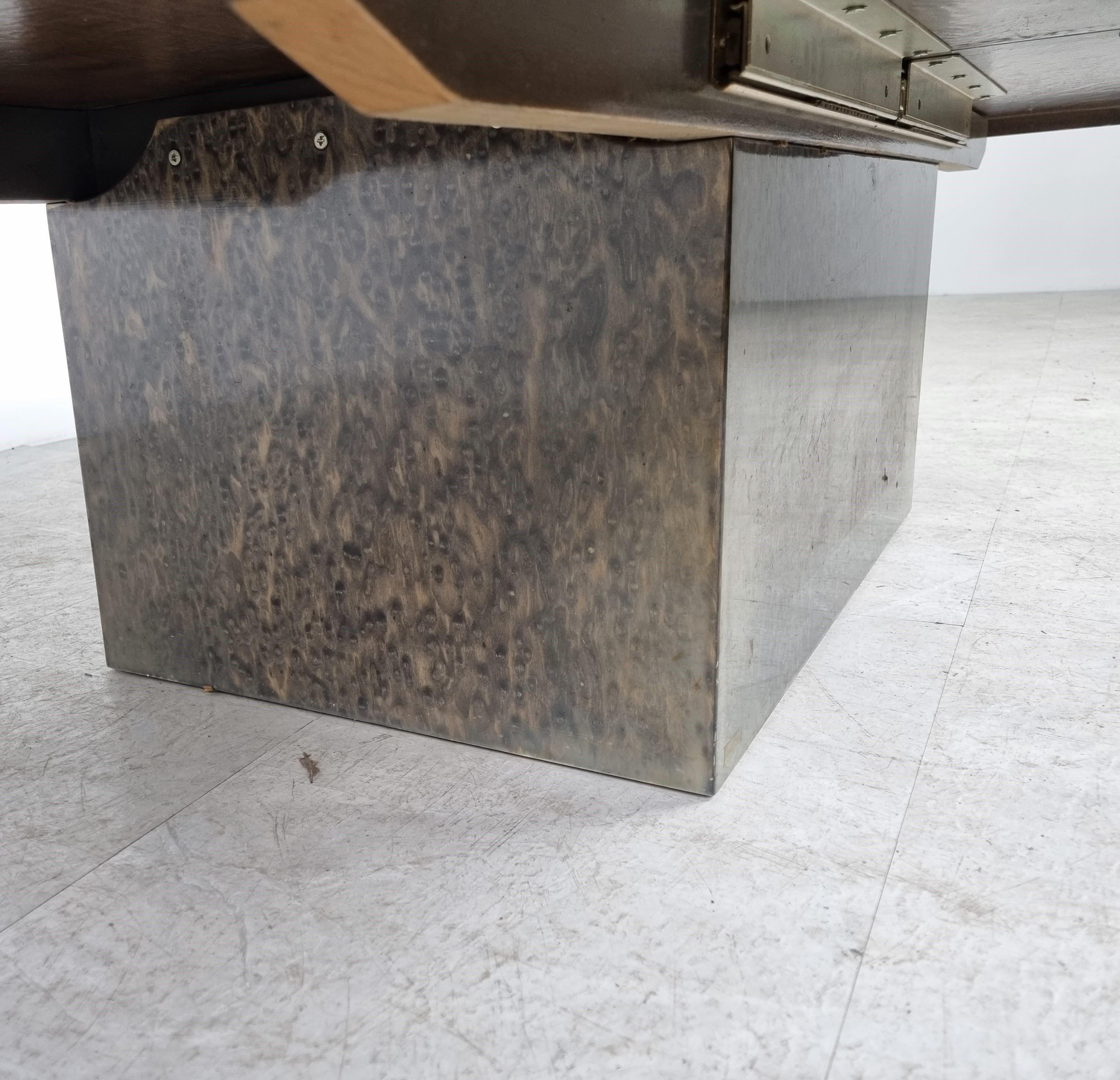 Vintage hidden bar coffee table by Eric Maville, 1970s 1