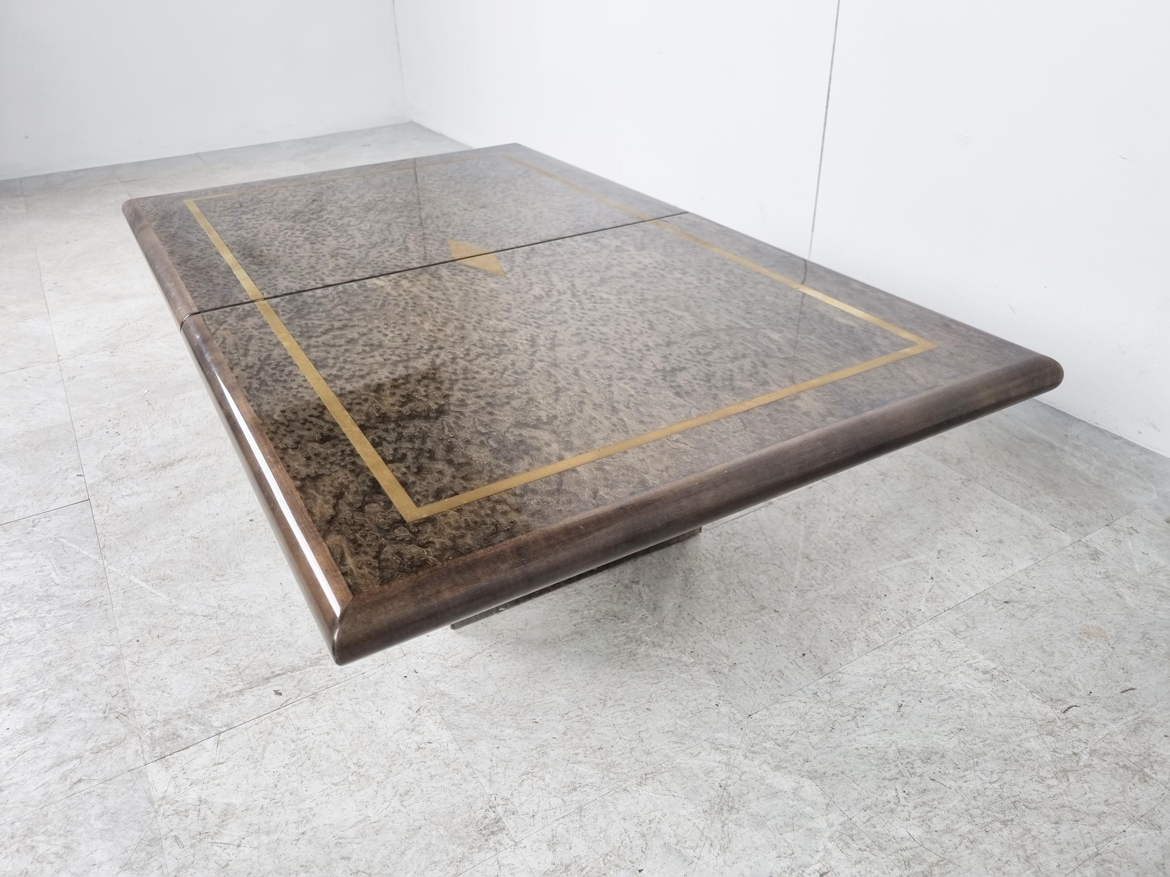 Vintage hidden bar coffee table by Eric Maville, 1970s 2