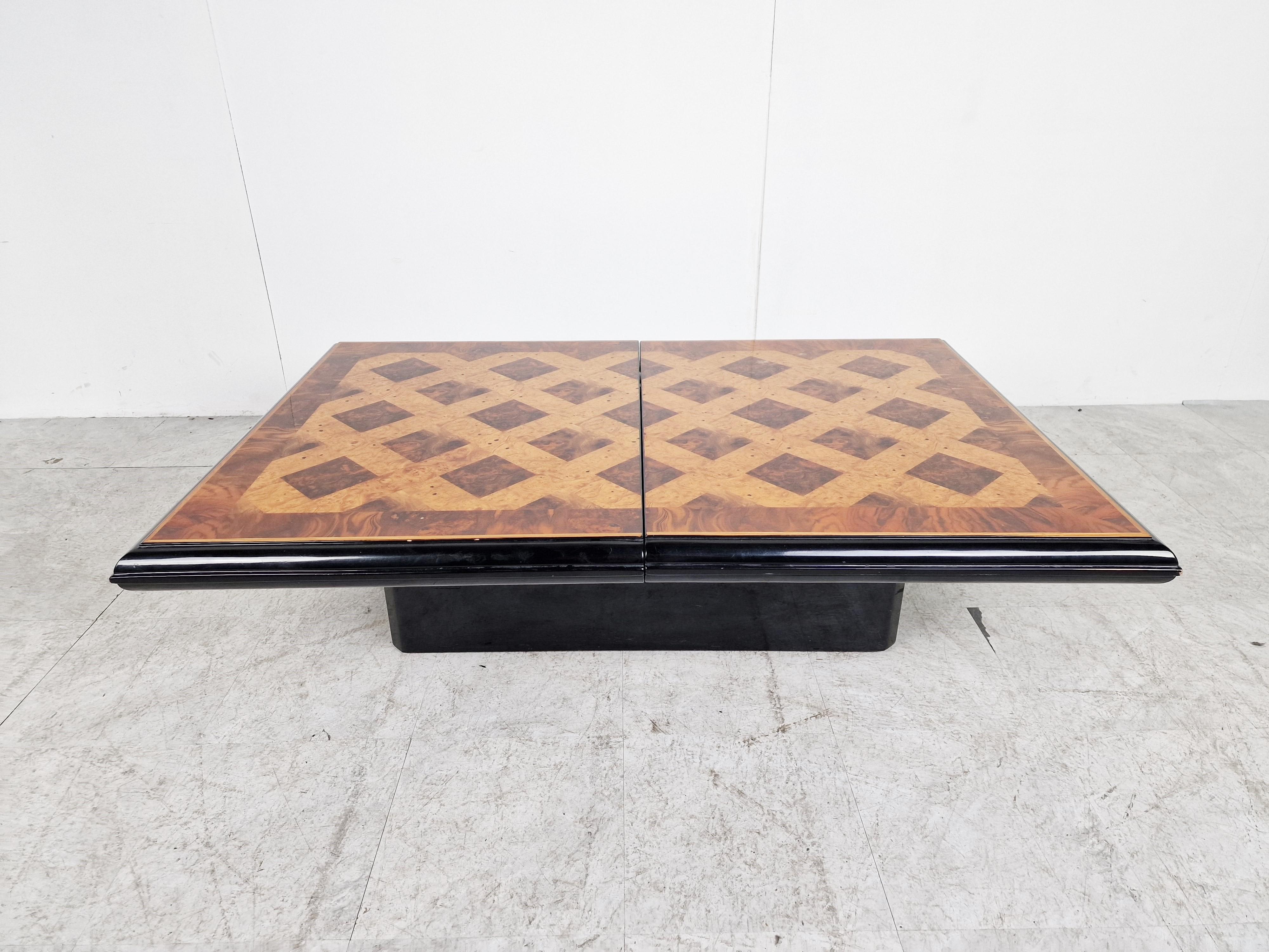 Vintage Hidden Bar Coffee Table by Eric Maville, 1970s 1