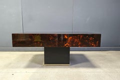 Vintage hidden bar coffee table by Eric Maville and Jean Claude Mahey, 1970s