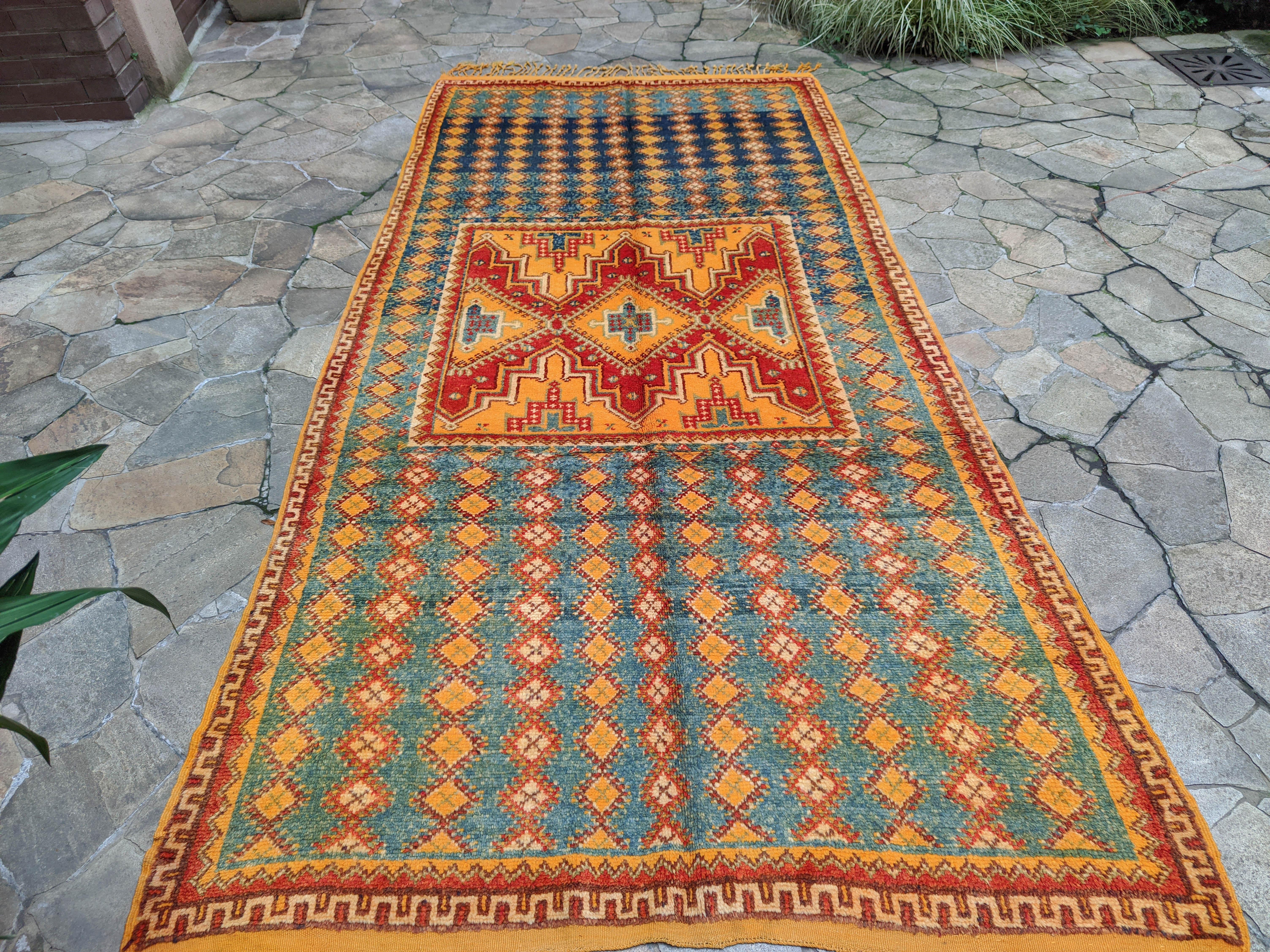 Vintage High Atlas Moroccan Berber Rug For Sale 4