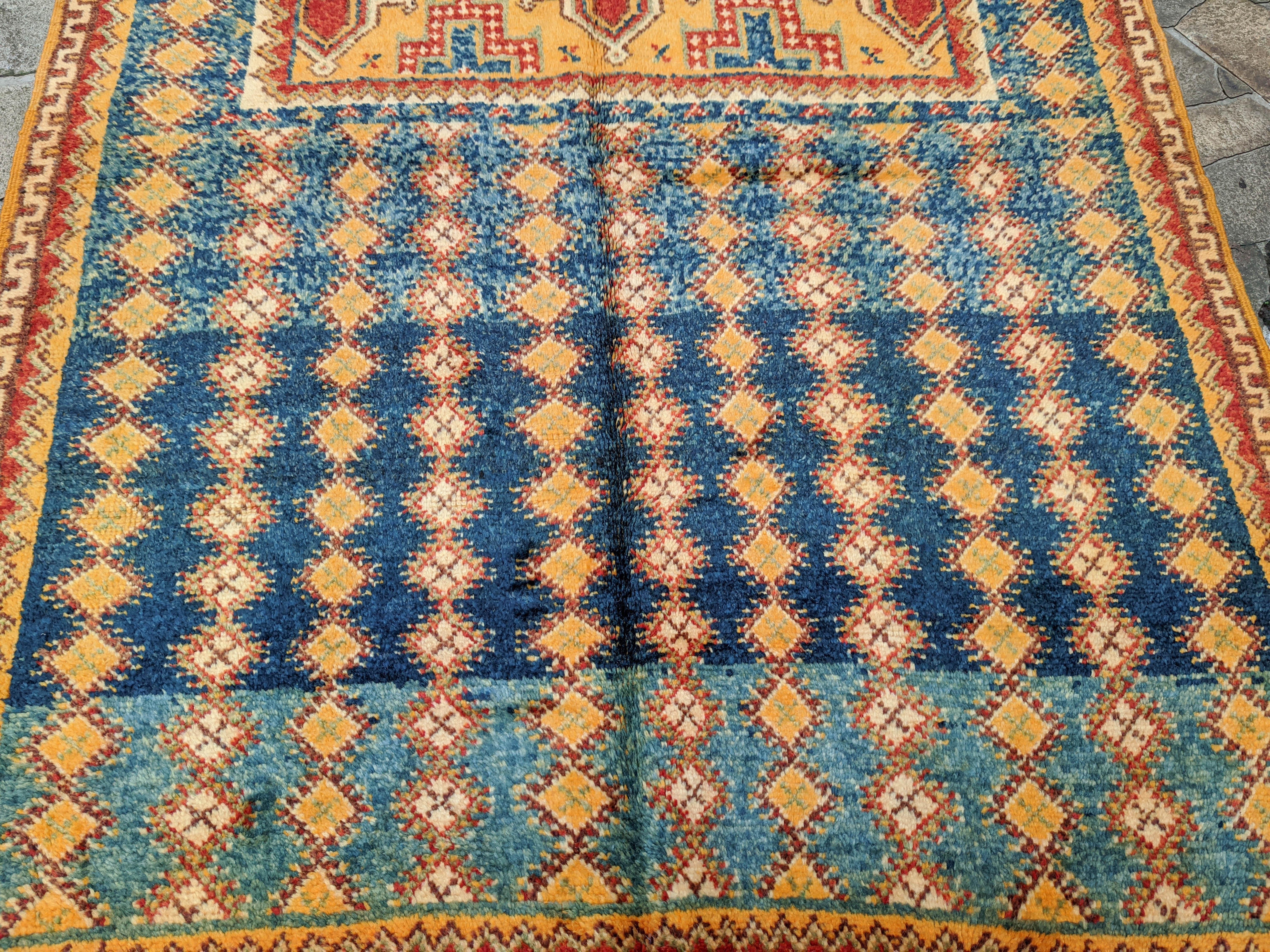 Vintage High Atlas Moroccan Berber Rug For Sale 7