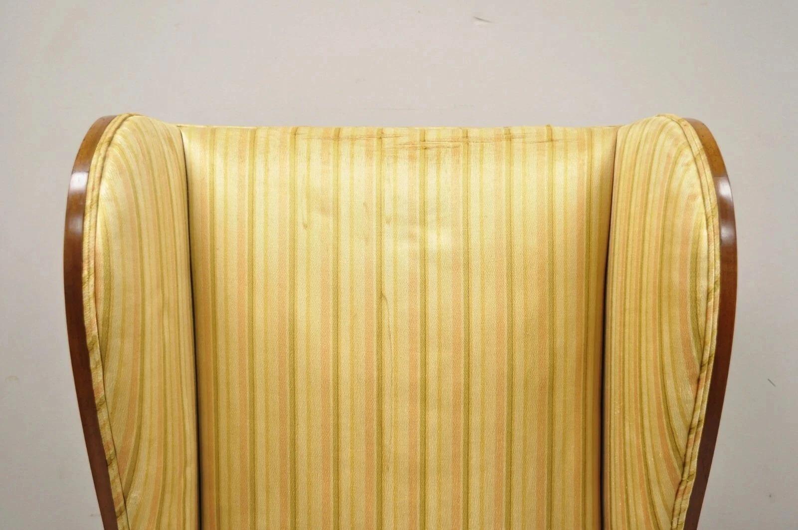 Vintage Respaldo Alto Francés Hollywood Regency Trono Señorial Sillón con Brazos en venta 2