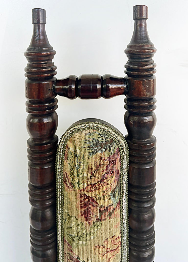 Vintage High Back Jacobean Style Spanish Hall Prayer Chairs, Pair at