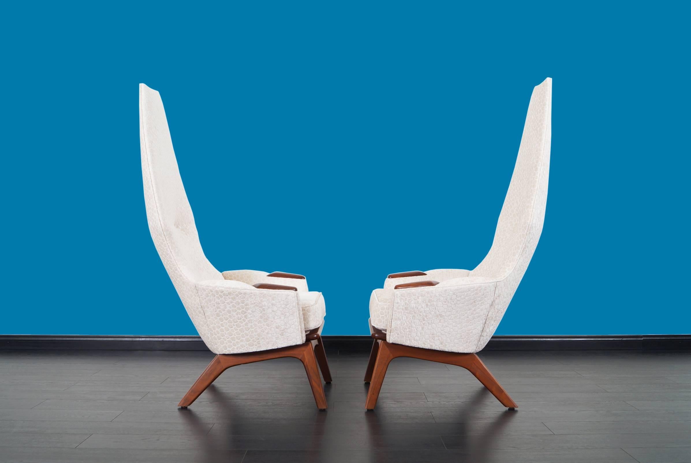 Mid-Century Modern Vintage High Back Lounge Chairs by Adrian Pearsall