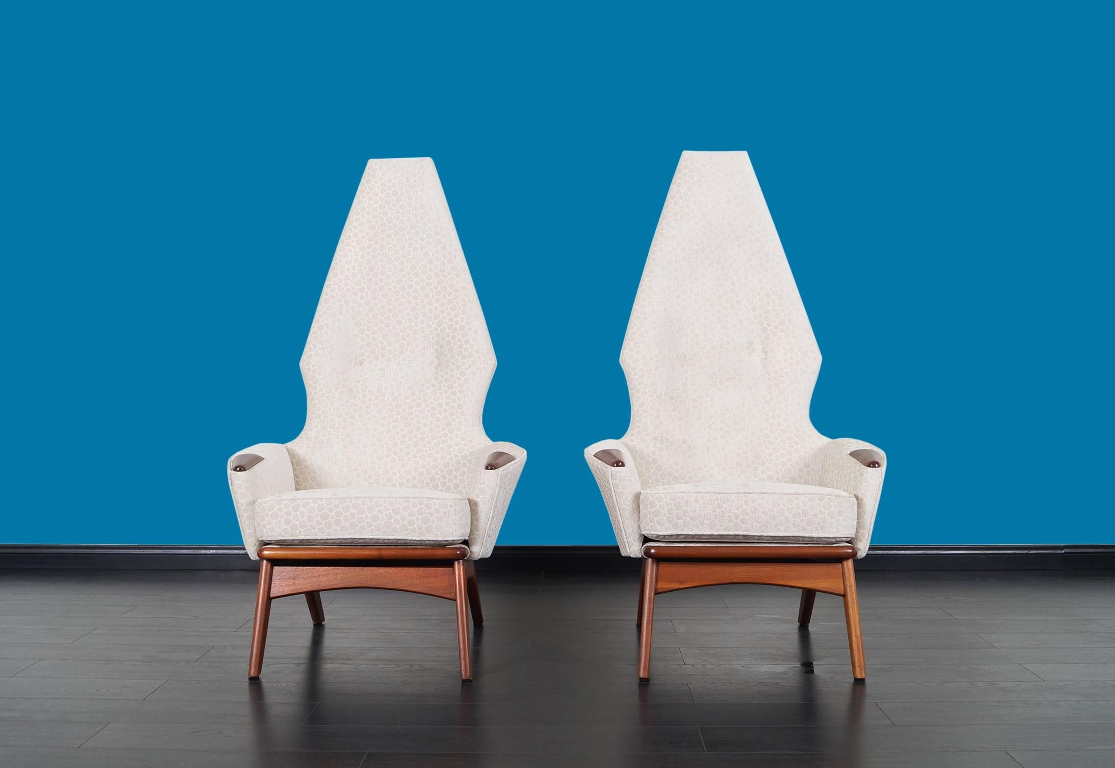 American Vintage High Back Lounge Chairs by Adrian Pearsall