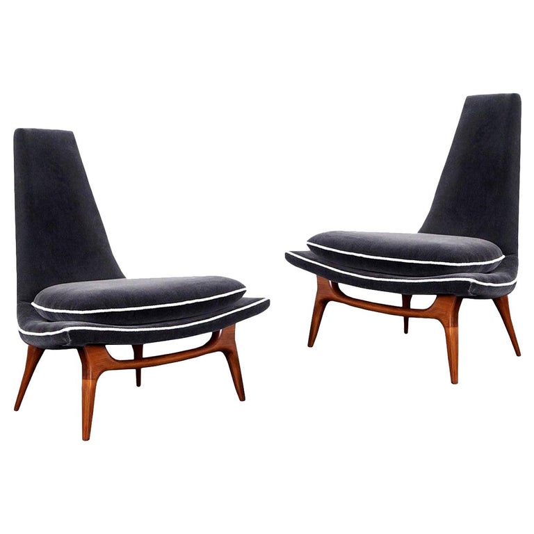 Vintage High Back Lounge Chairs by Karpen at 1stDibs vintage karpen