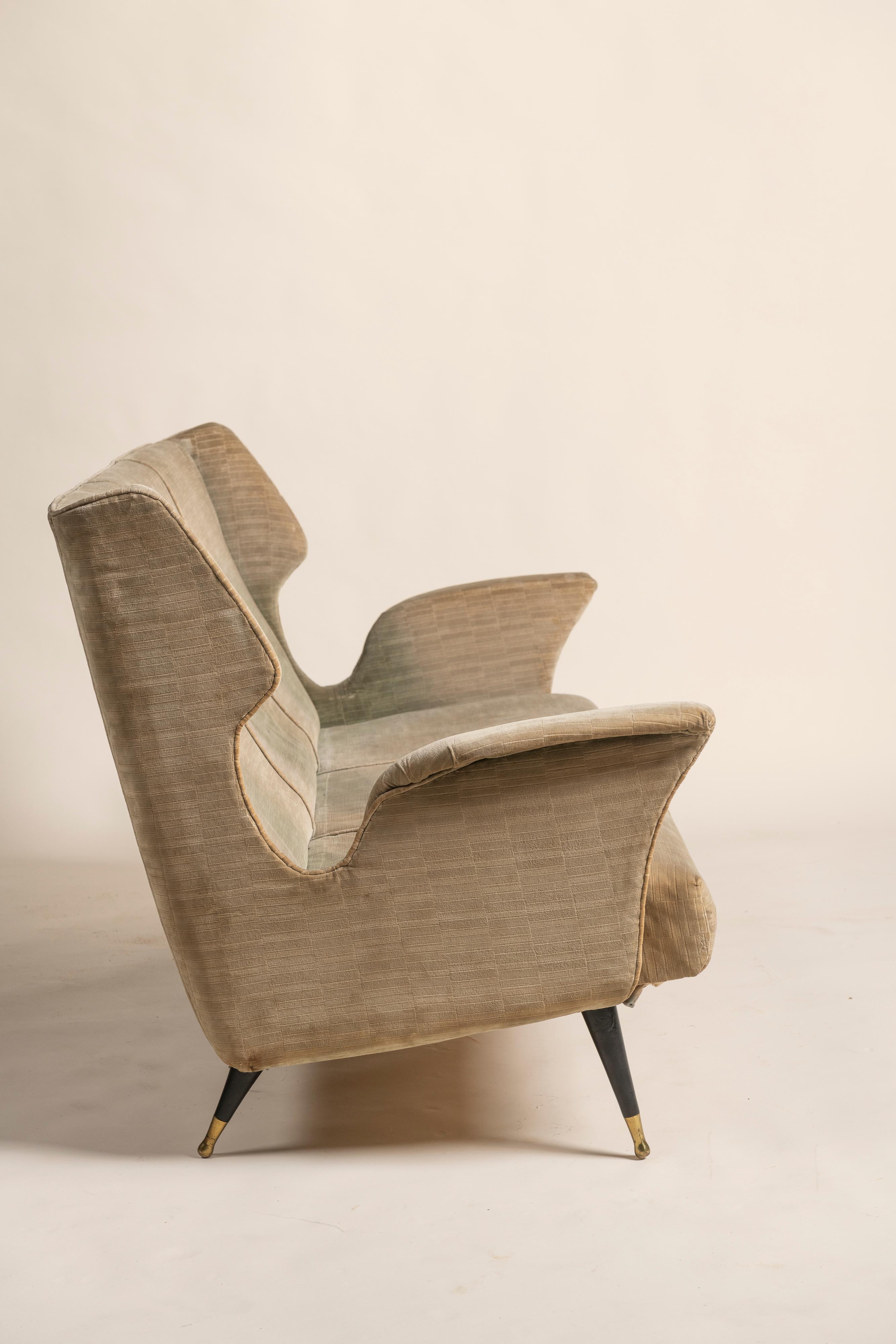 Canapé à haut dossier inspiré du canapé Gio Ponti, Italie, années 1960 en vente 3