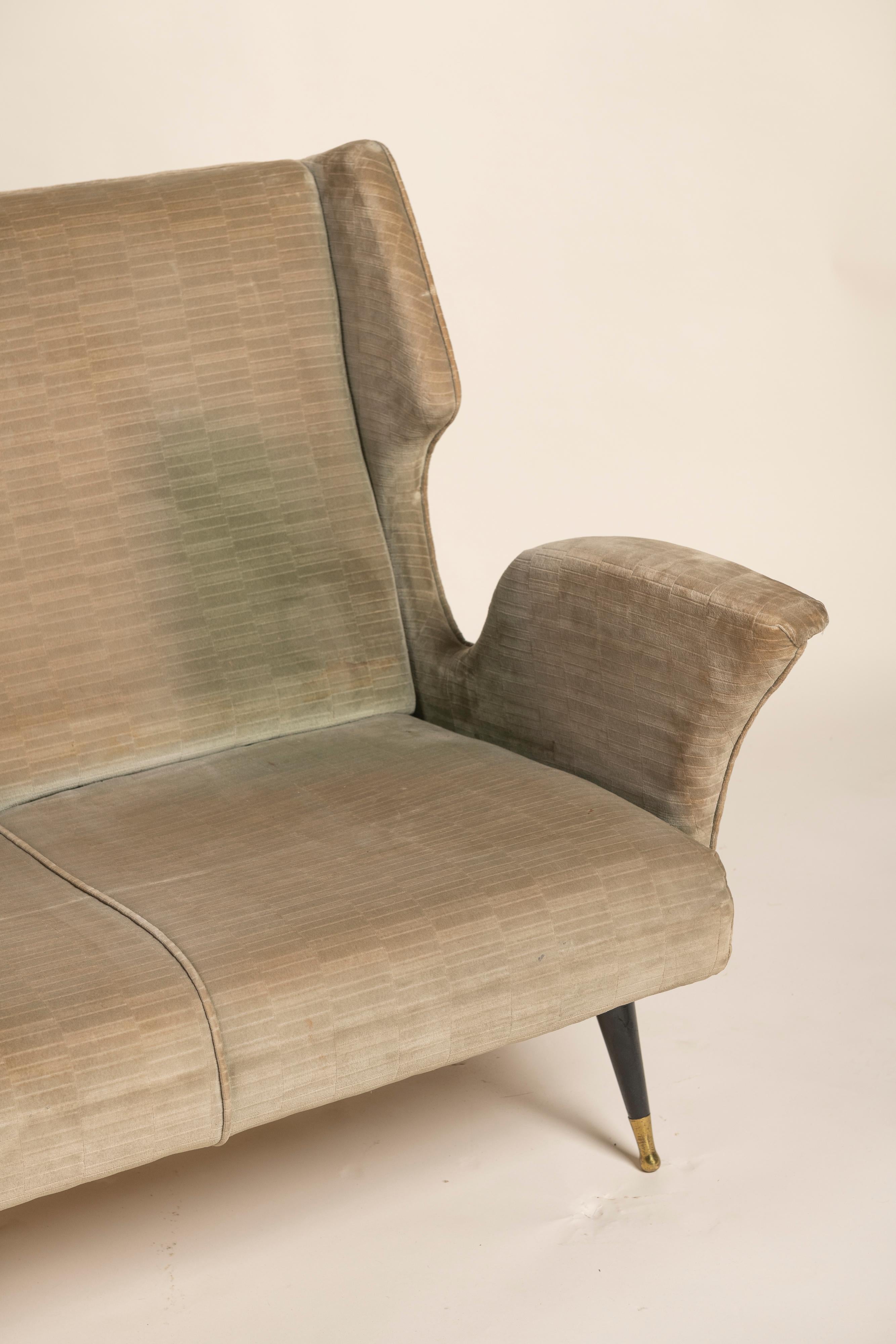 Canapé à haut dossier inspiré du canapé Gio Ponti, Italie, années 1960 en vente 5