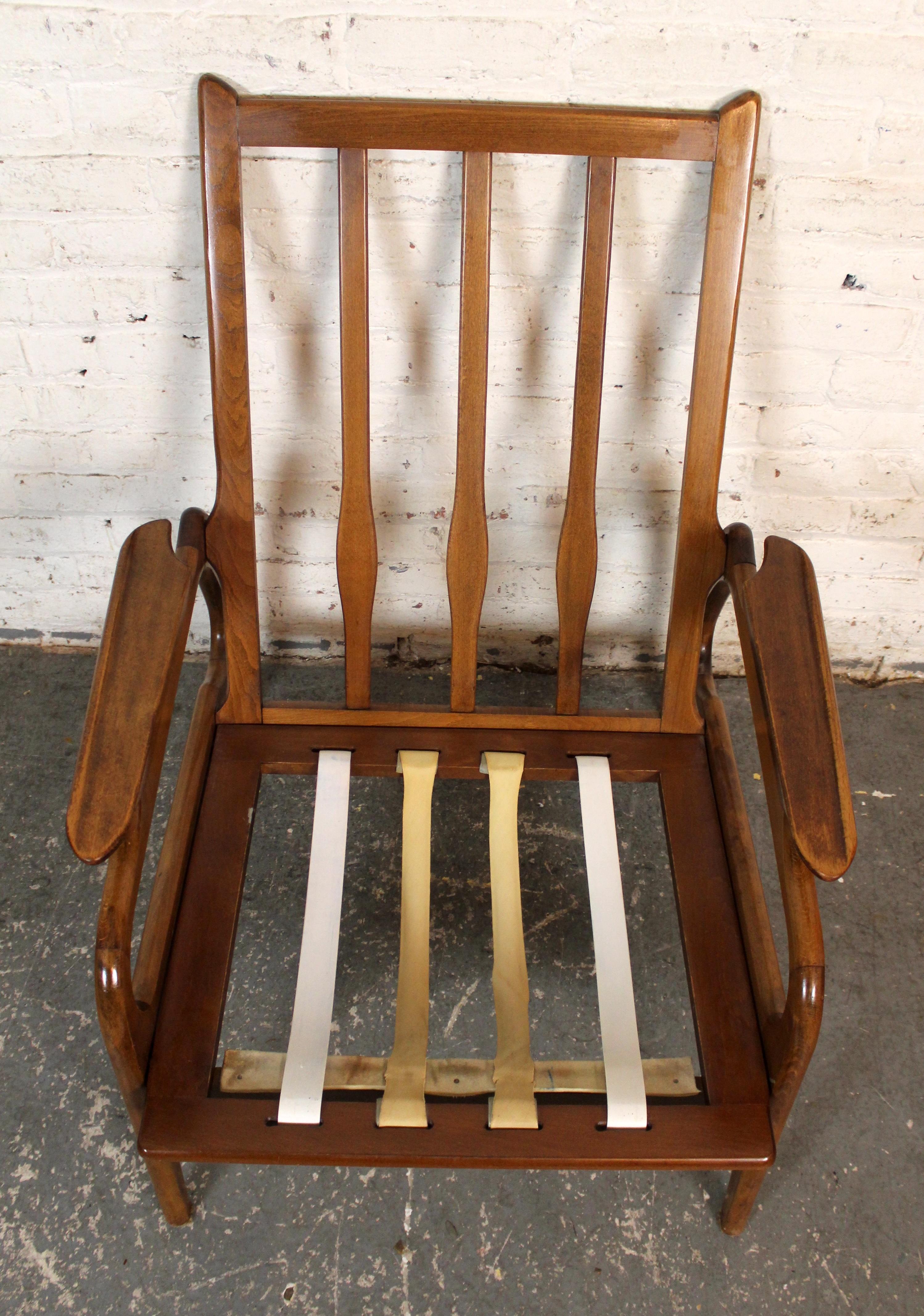 Chaise longue vintage à dossier haut en noyer par Adrian Pearsall pour Craft Associates en vente 5