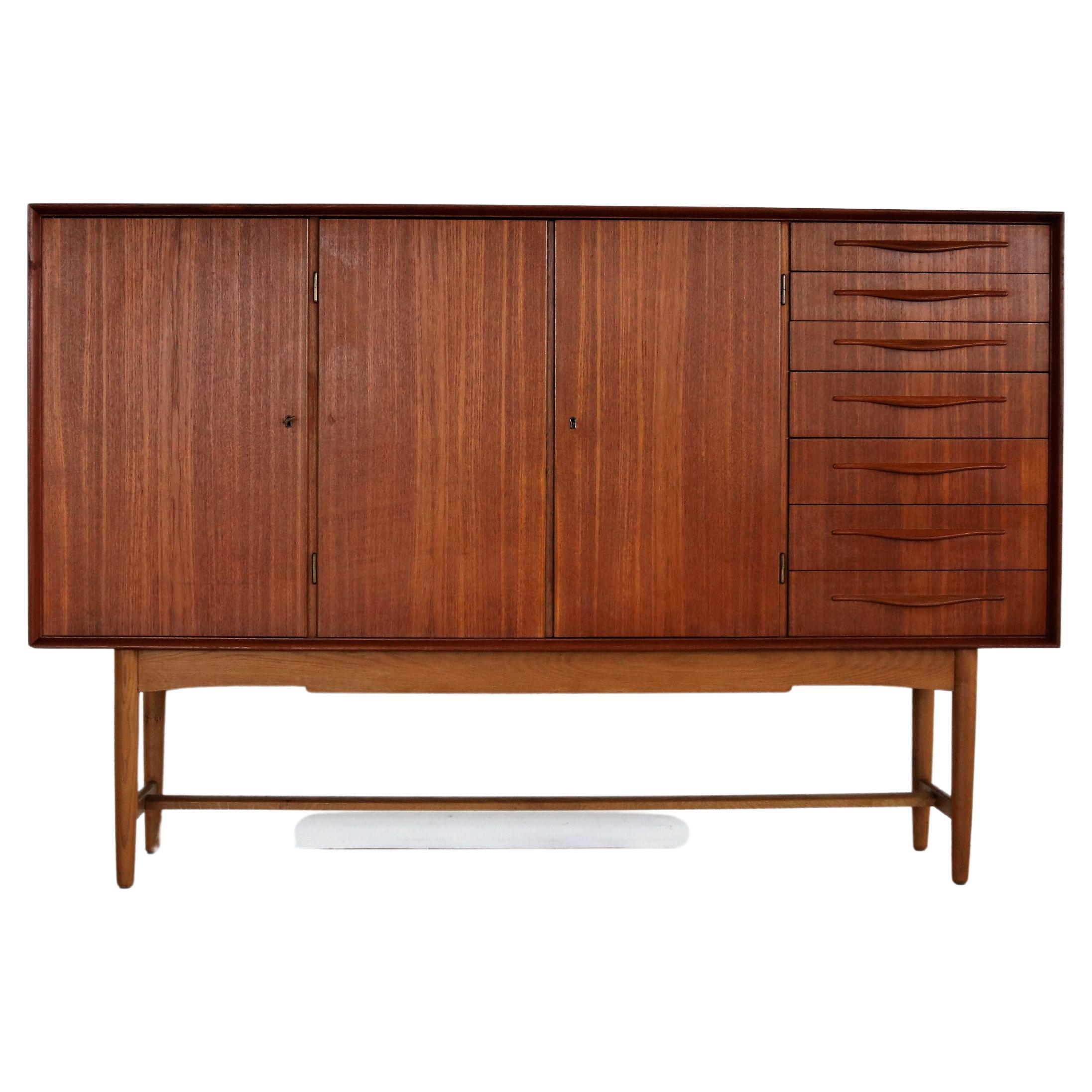 Vintage High Board Wall Cabinet E.W. Bach Danish For Sale at 1stDibs