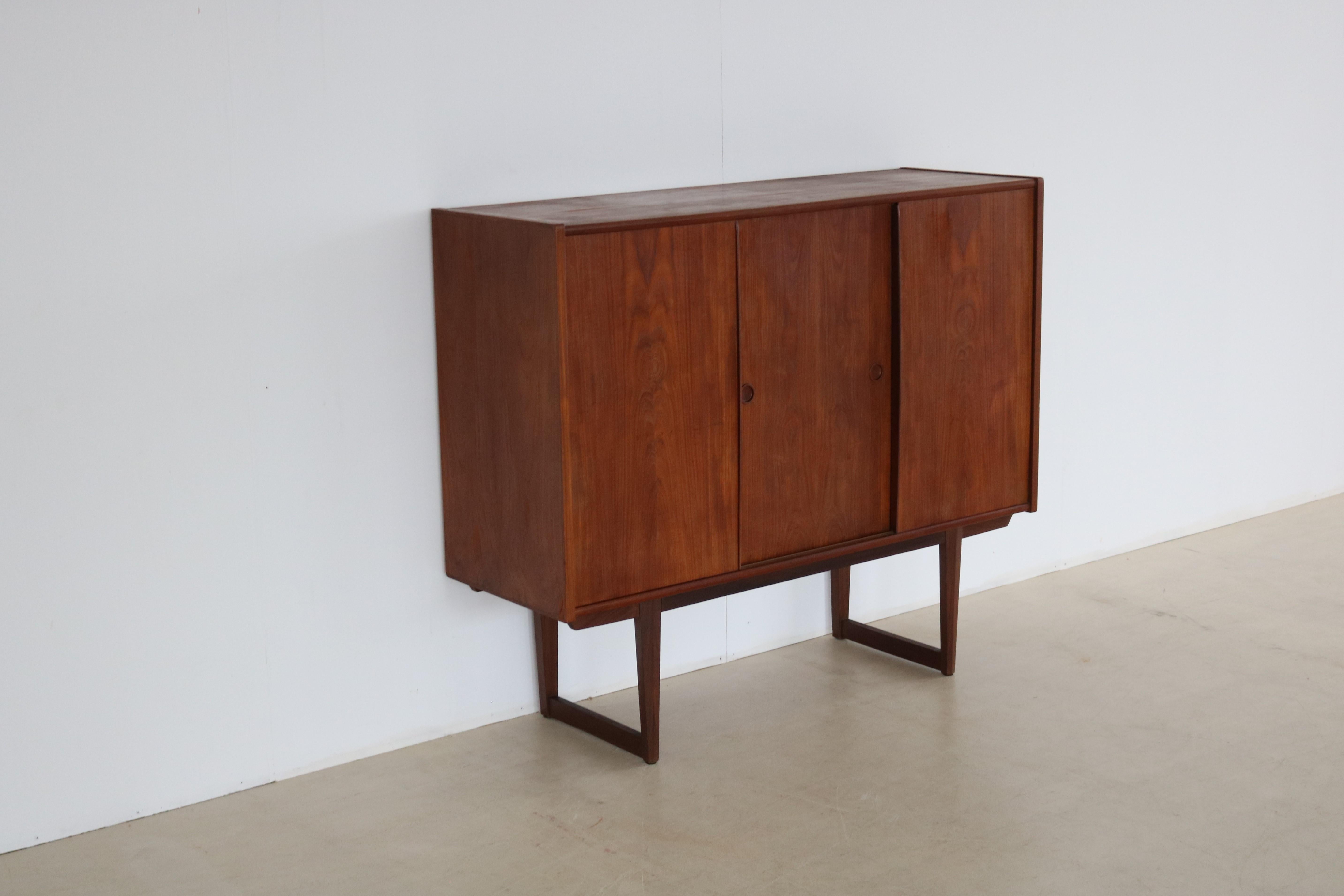 Mid-20th Century Vintage High Board  Wall Cabinet  60s  Danish For Sale