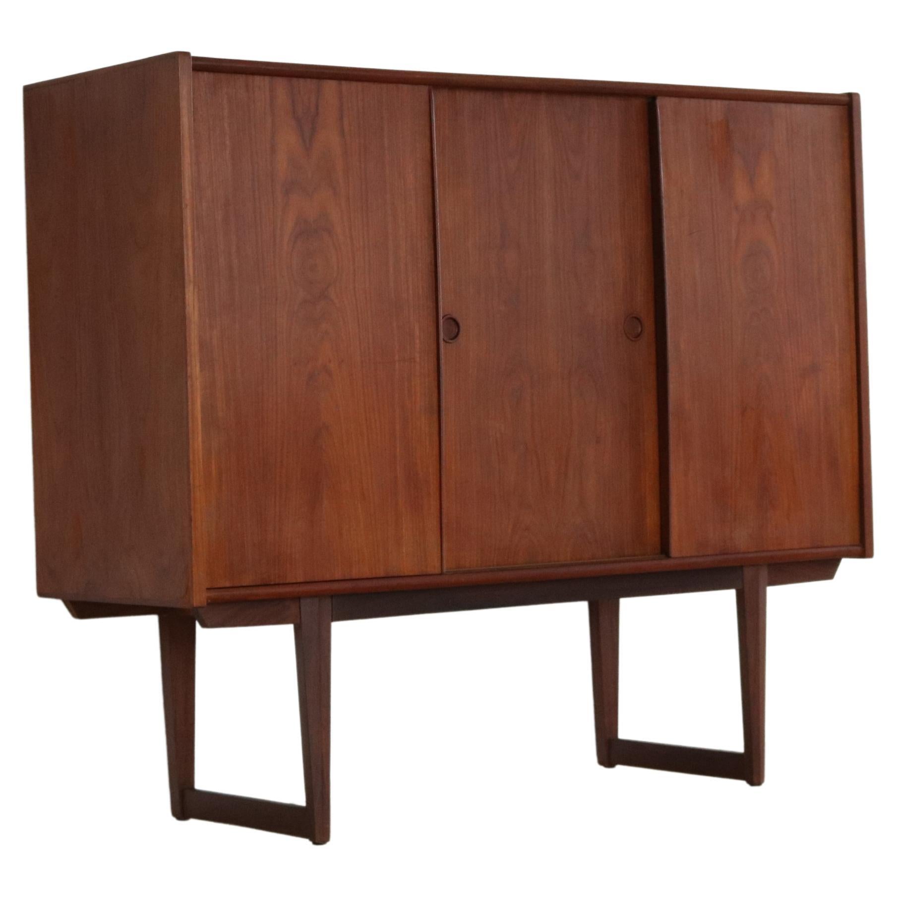 Vintage High Board  Wall Cabinet  60s  Danish For Sale