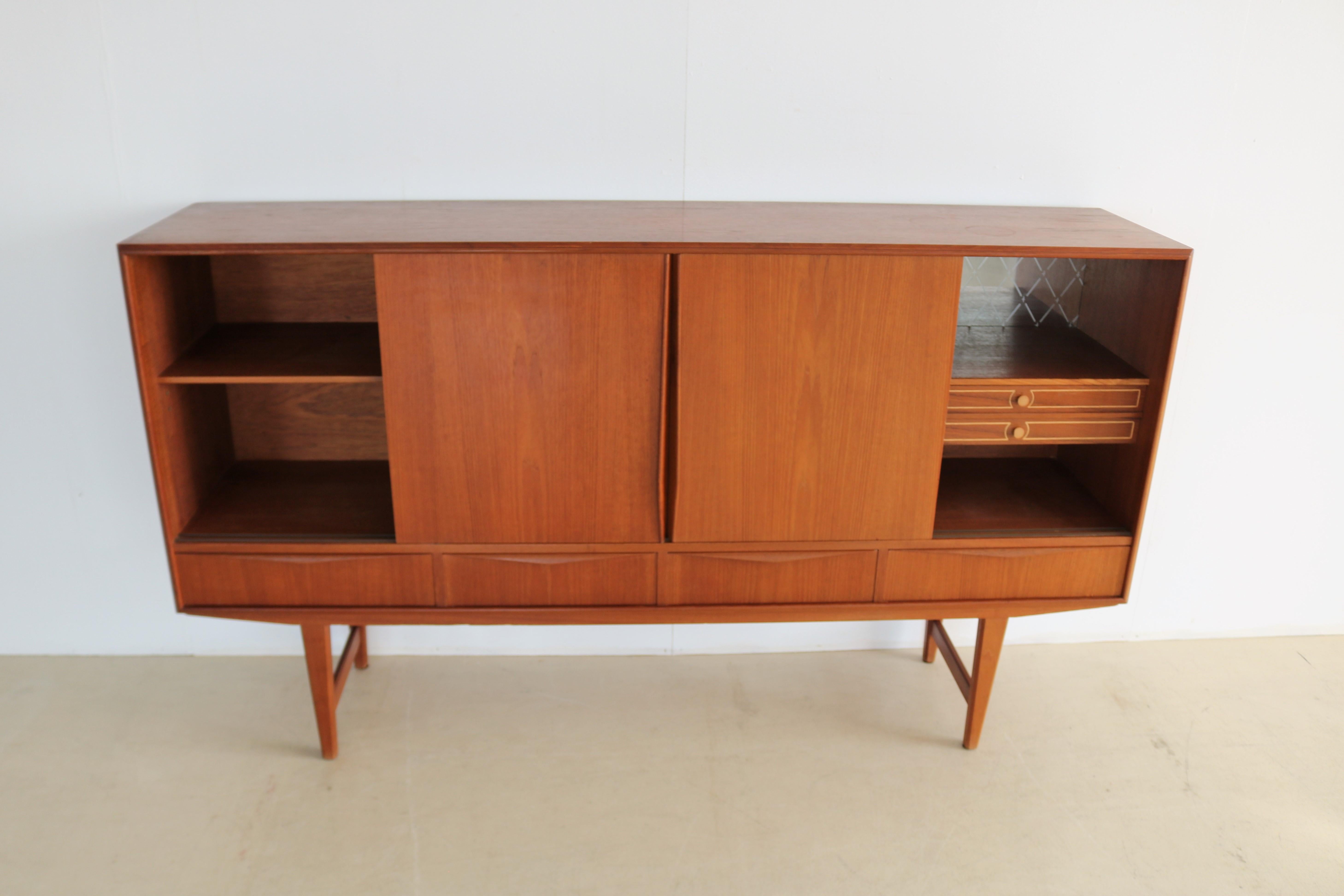 Vintage High Board Wall Cabinet E.W. Bach Danish For Sale 3