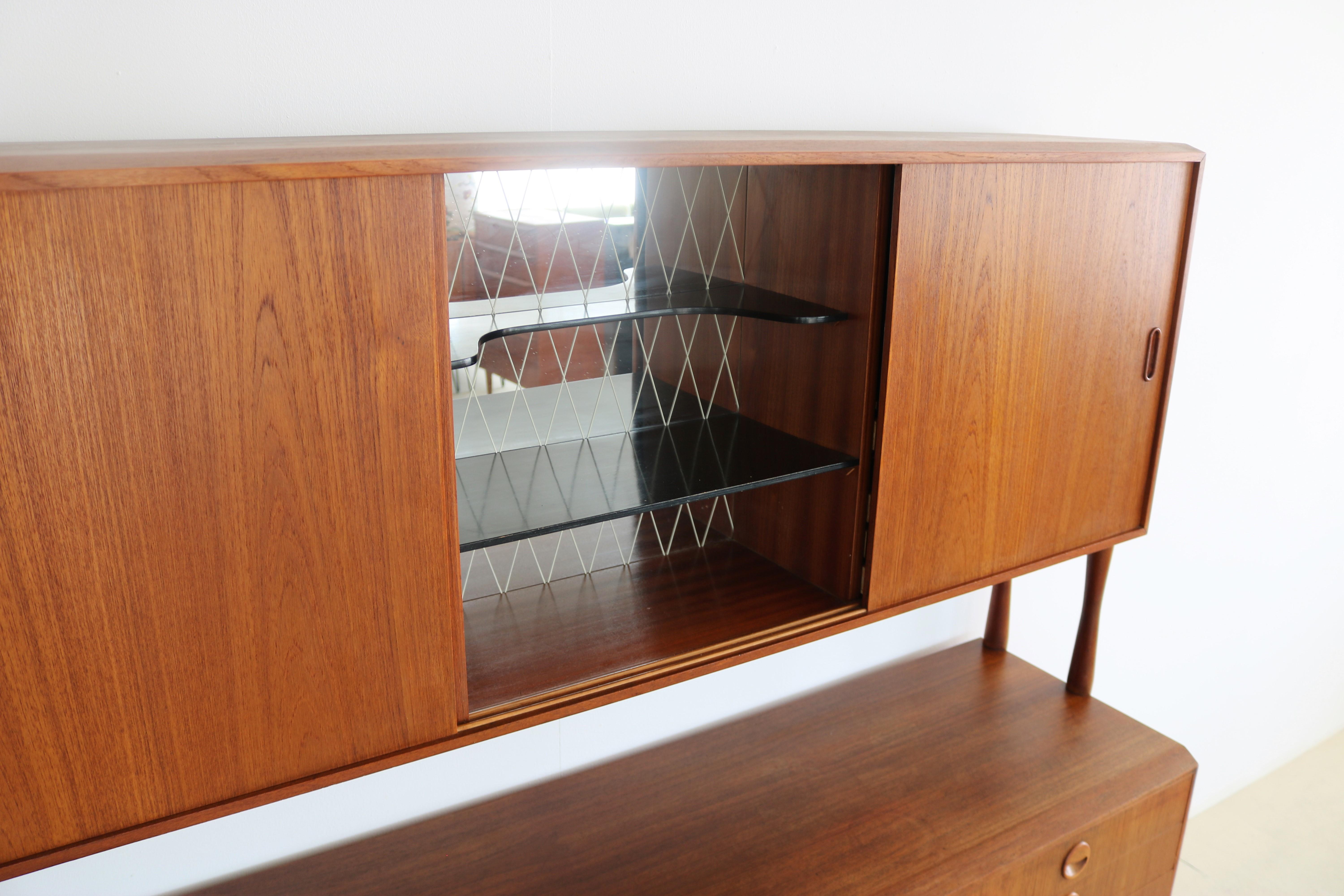 Vintage High Board Wall Unit Ahlstrom Osakeyhtio For Sale 11