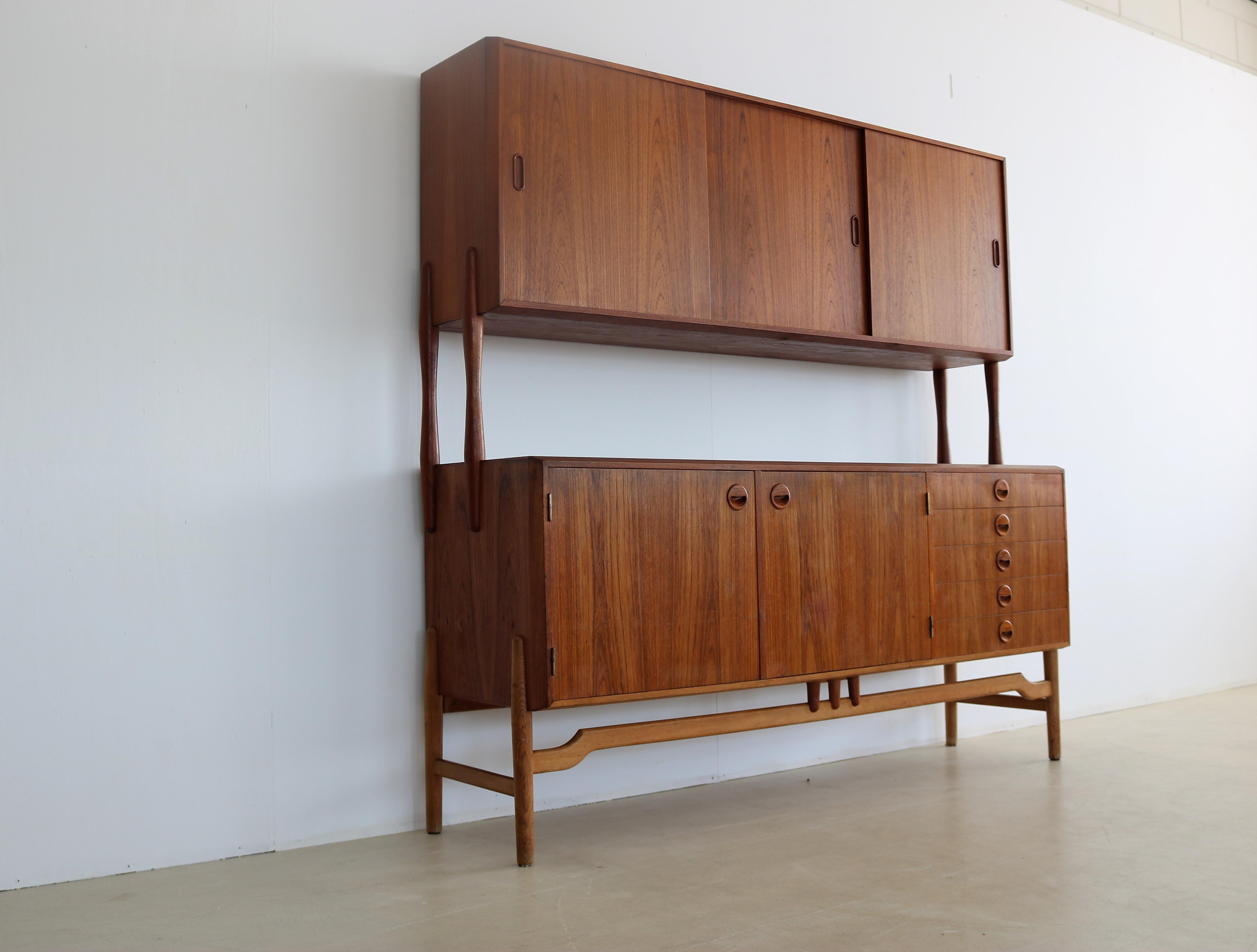 Finnish Vintage High Board Wall Unit Ahlstrom Osakeyhtio For Sale