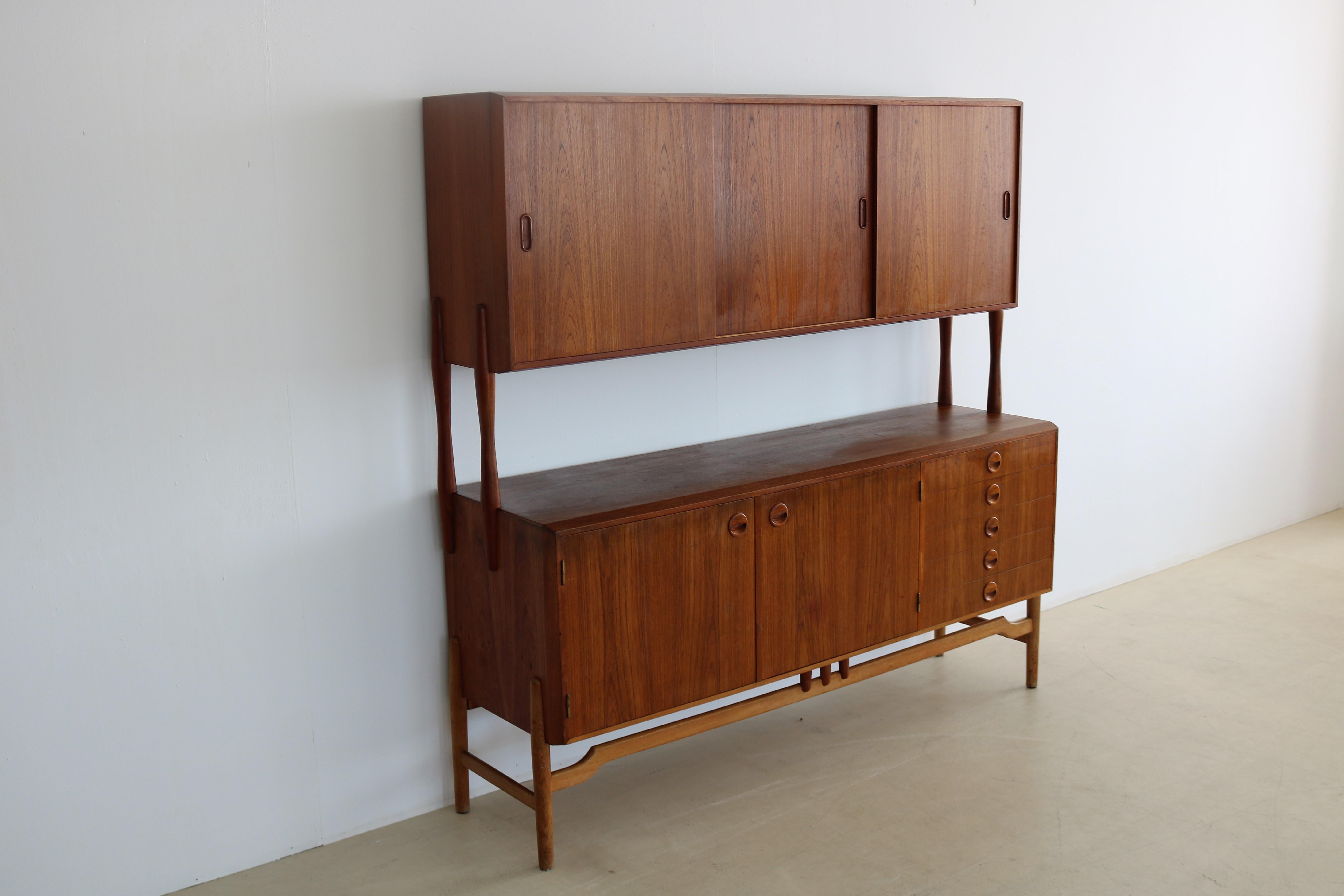Mid-20th Century Vintage High Board Wall Unit Ahlstrom Osakeyhtio For Sale